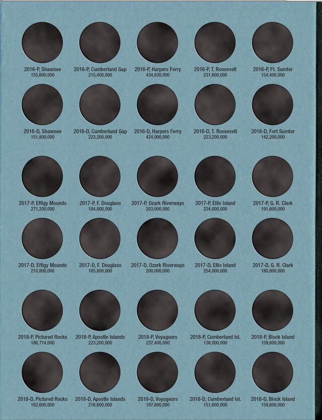 Official Whitman® Deluxe Coin Folder – National Park Quarters Collection: 2010-2021