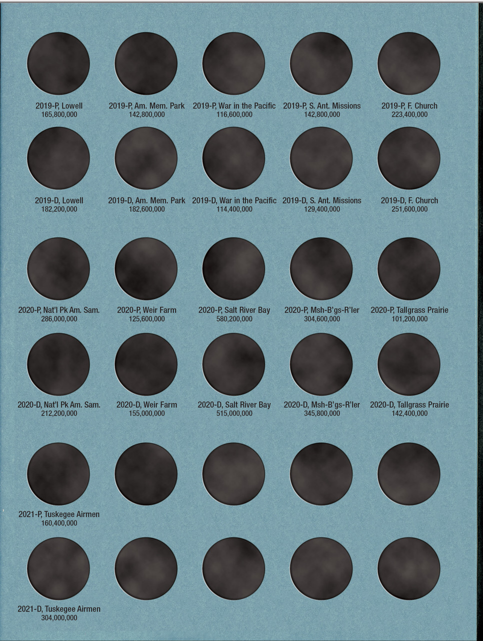 Official Whitman® Deluxe Coin Folder – National Park Quarters Collection: 2010-2021