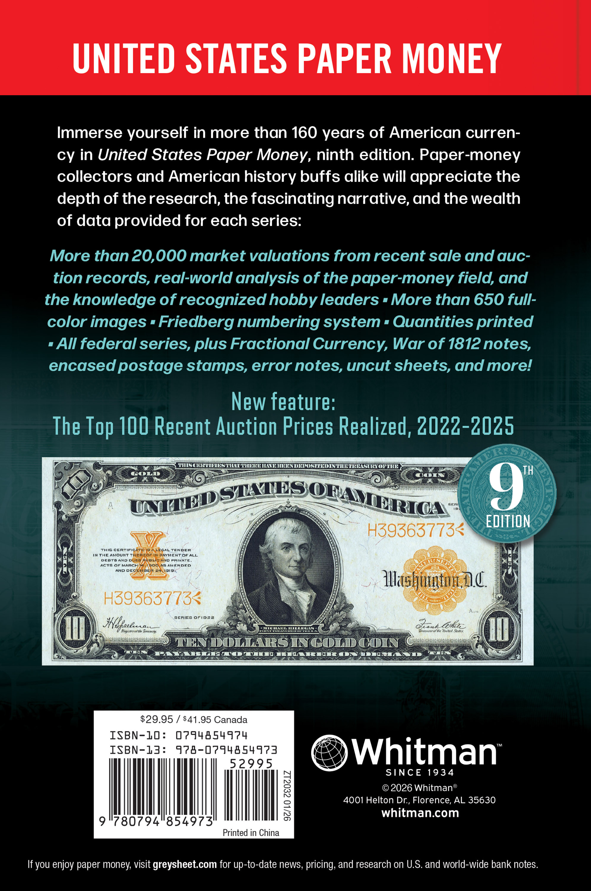 Red Book Series #29: United States Paper Money – History, Values, Collecting