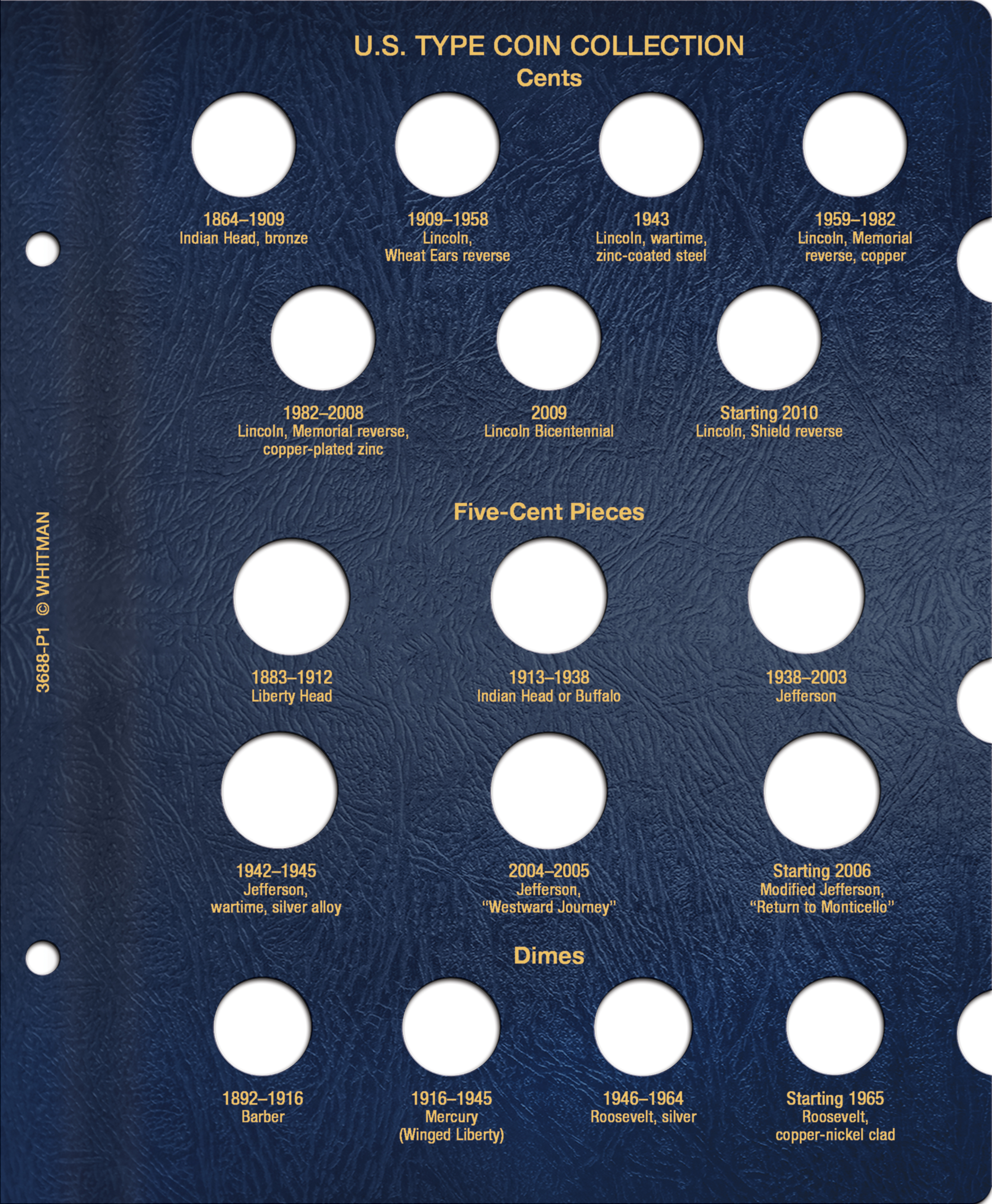 Whitman Classic® Coin Album – 20th & 21st Century U.S. Type Collection