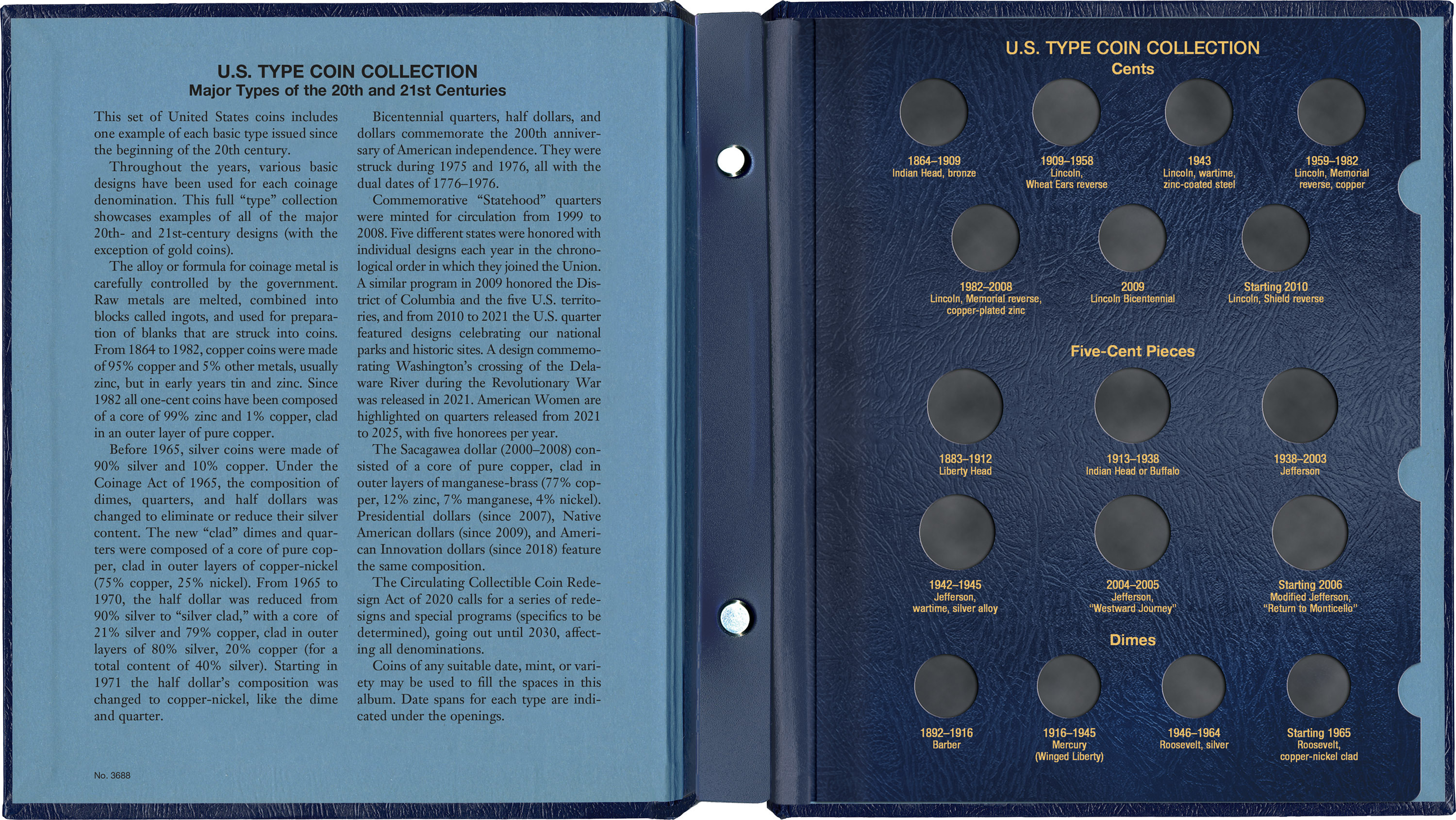Whitman Classic® Coin Album – 20th & 21st Century U.S. Type Collection