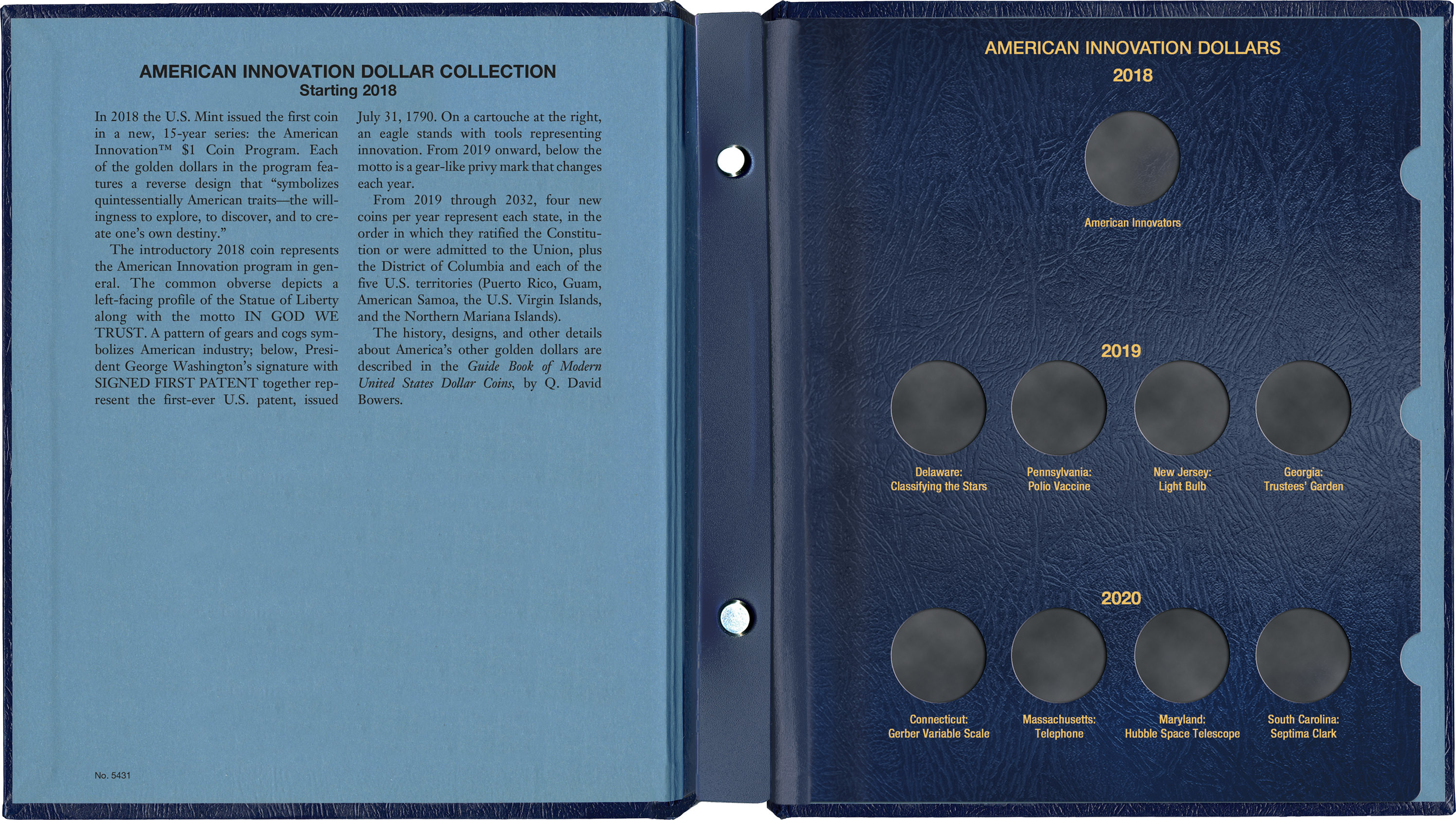 Whitman Classic® Coin Album – American Innovation Dollars: Starting 2018 (Single Mint)