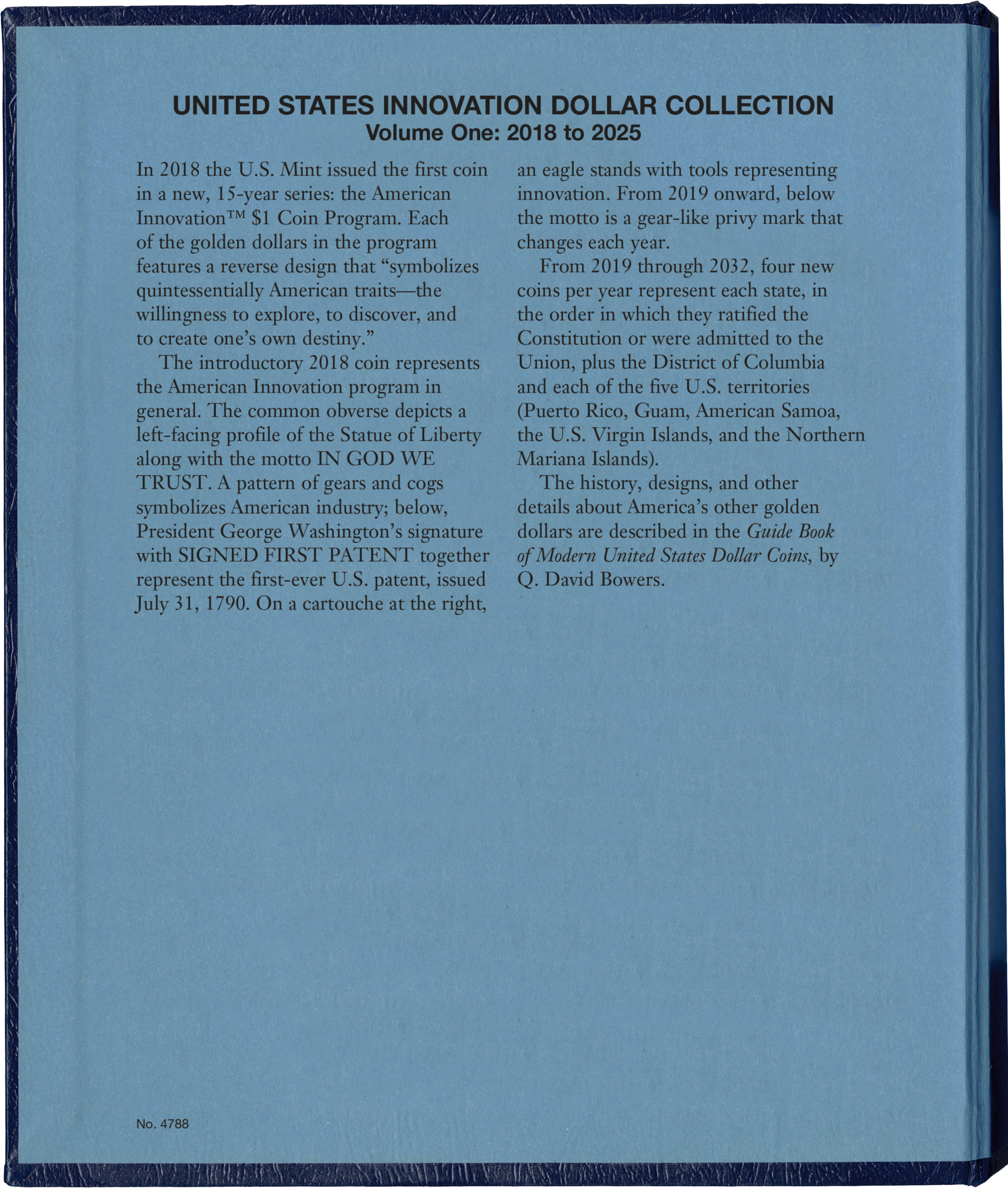 Whitman Classic® Coin Album – American Innovation Dollars Volume #1: 2018-2025 (P & D Mints)