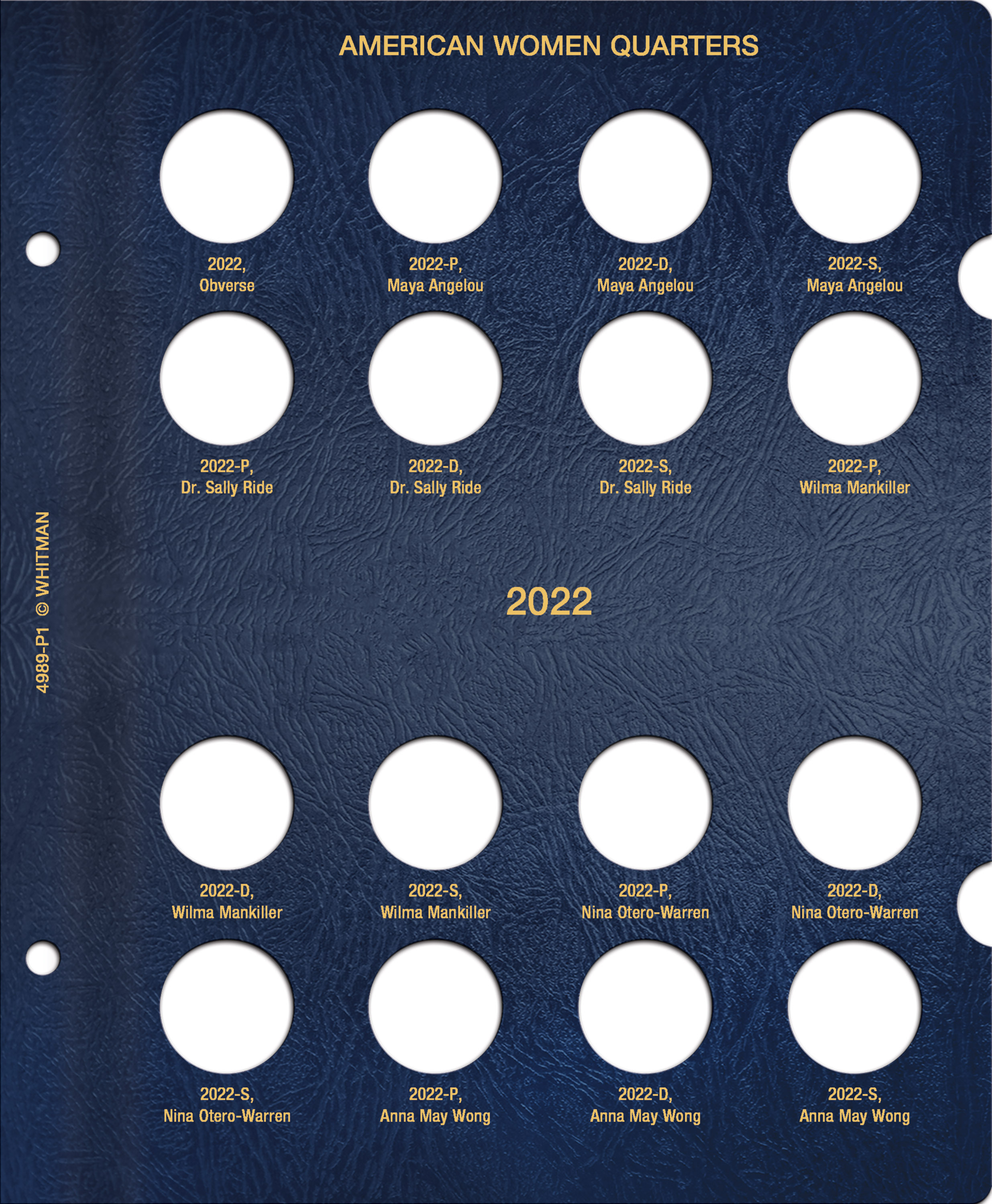 Whitman Classic® Coin Album – American Women Quarters: 2022-2025 (P, D, & S Mints)