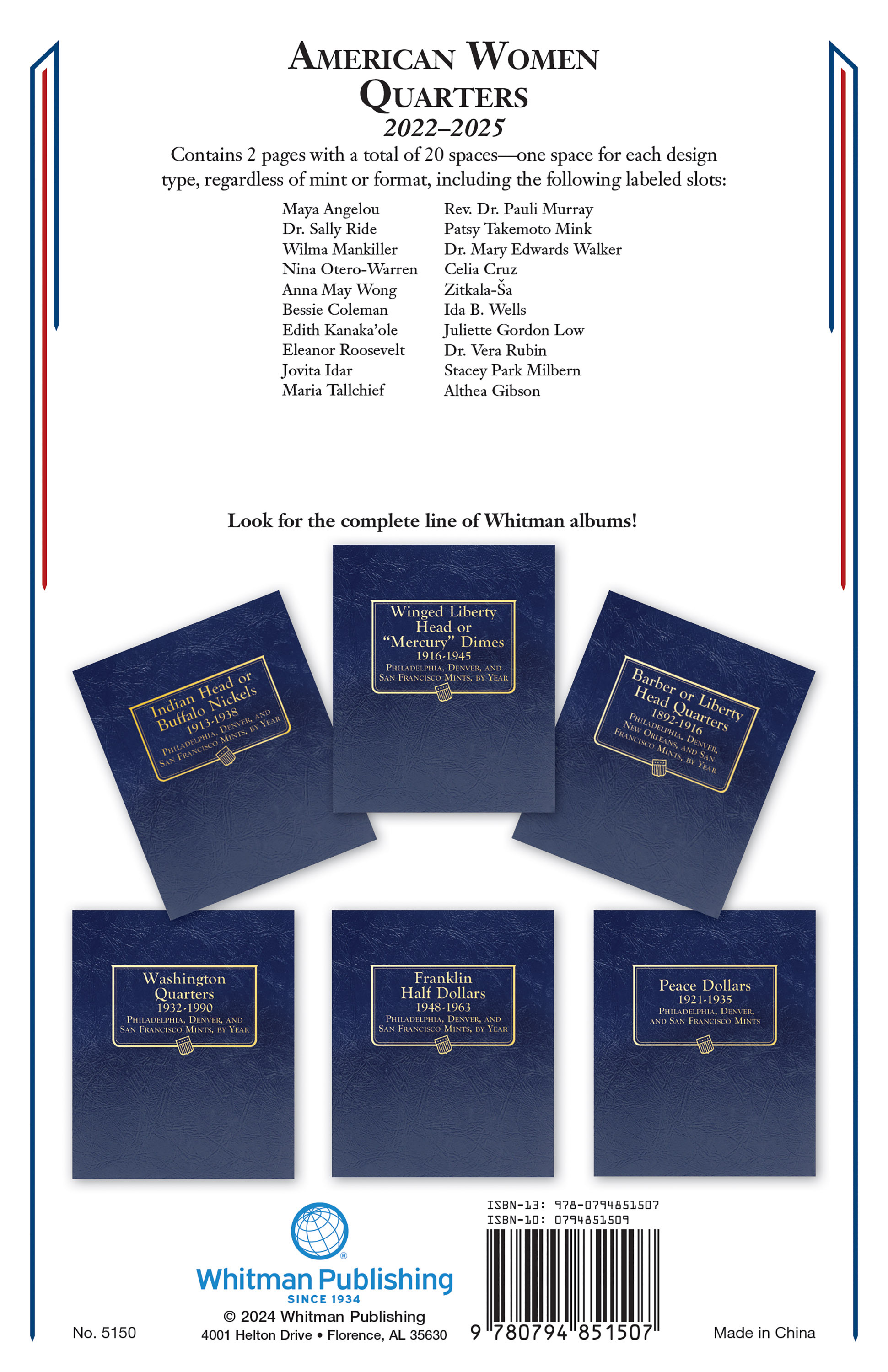 Whitman Classic® Coin Album – American Women Quarters: 2022-2025 (Single Mint)