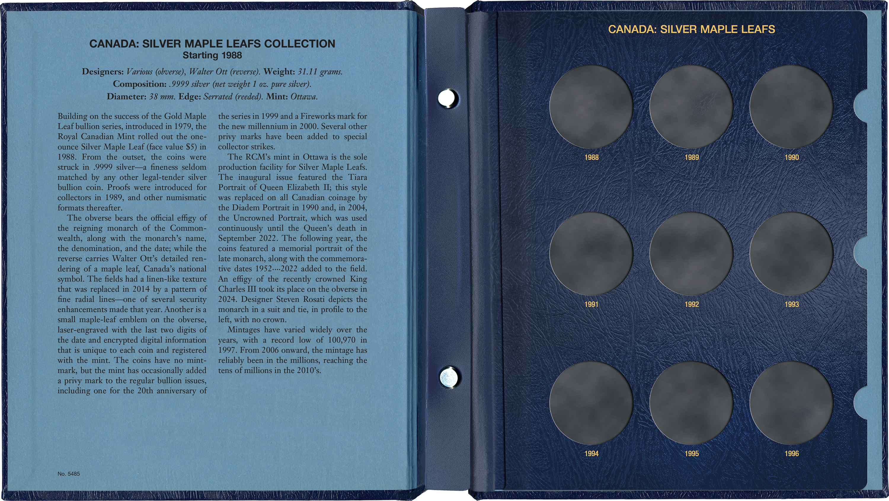 Whitman Classic® Coin Album – Canada Silver Maple Leafs: Starting 1988