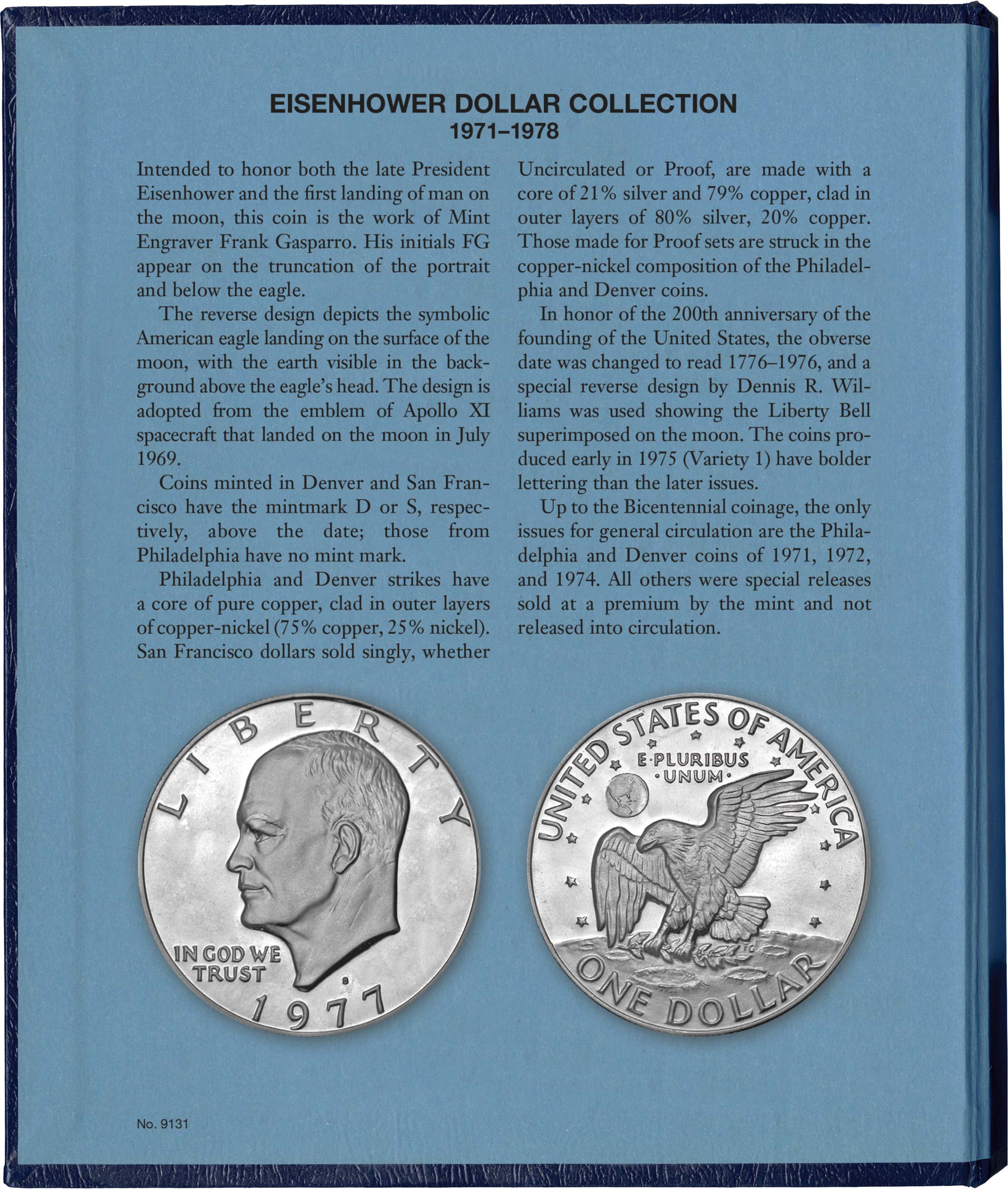 Whitman Classic® Coin Album – Eisenhower Dollars: 1971-1978 (P, D, & S Mints)