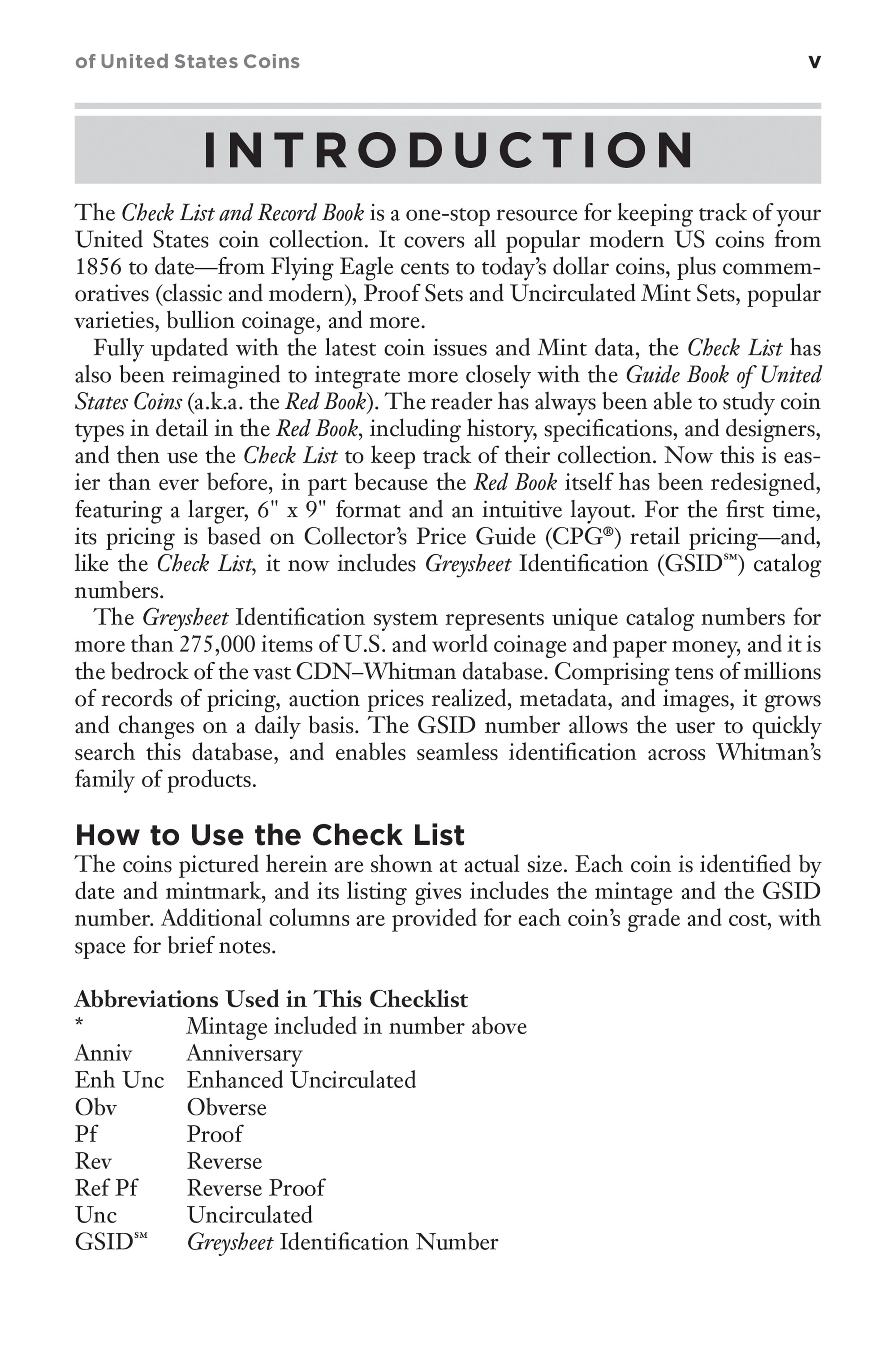 Check List & Records: Check List and Record Book of United States Coins