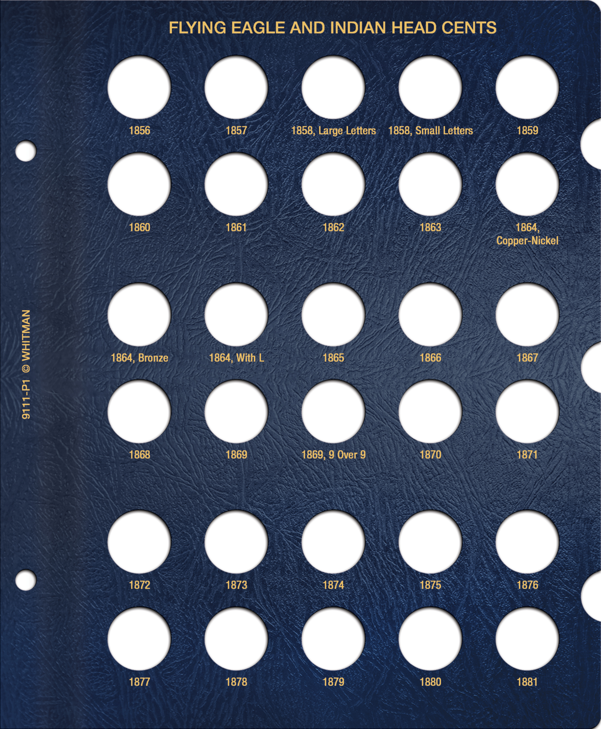Whitman Classic® Coin Album – Flying Eagle and Indian Head Cents: 1856-1909 (P & S Mints)