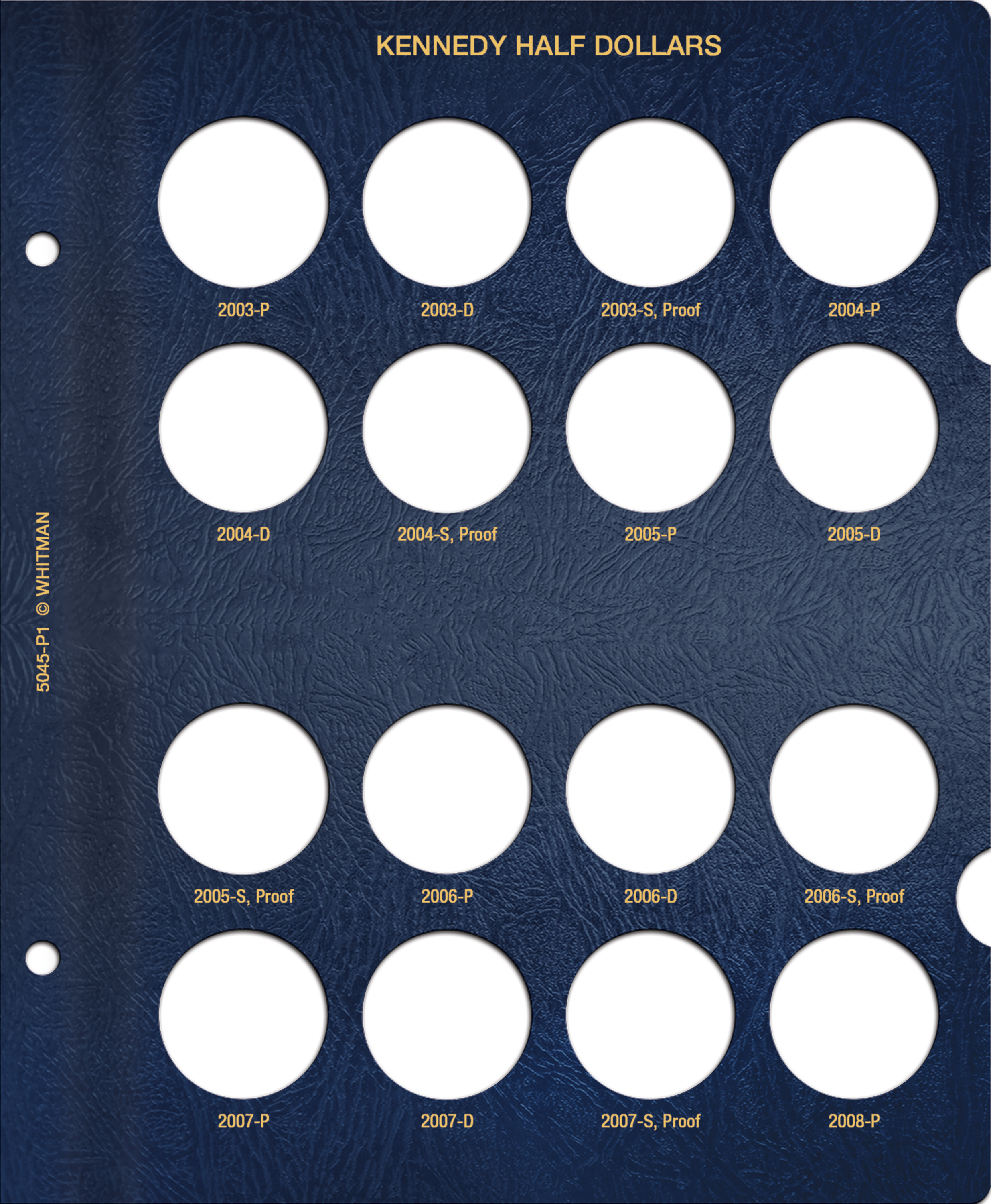 Whitman Classic® Coin Album – Kennedy Half Dollars Volume #2: Starting 2003 (P, D, & S Mints)