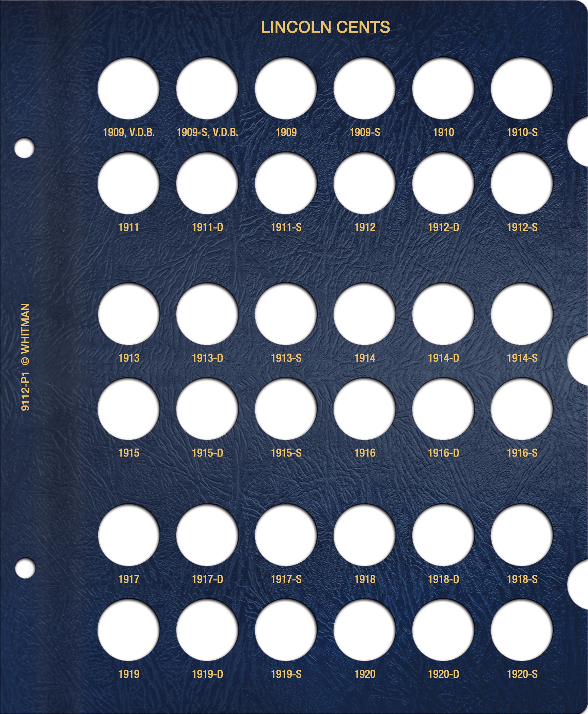 Whitman Classic® Coin Album – Lincoln Cents Volume #1: 1909-1995 (P, D, & S Mints)