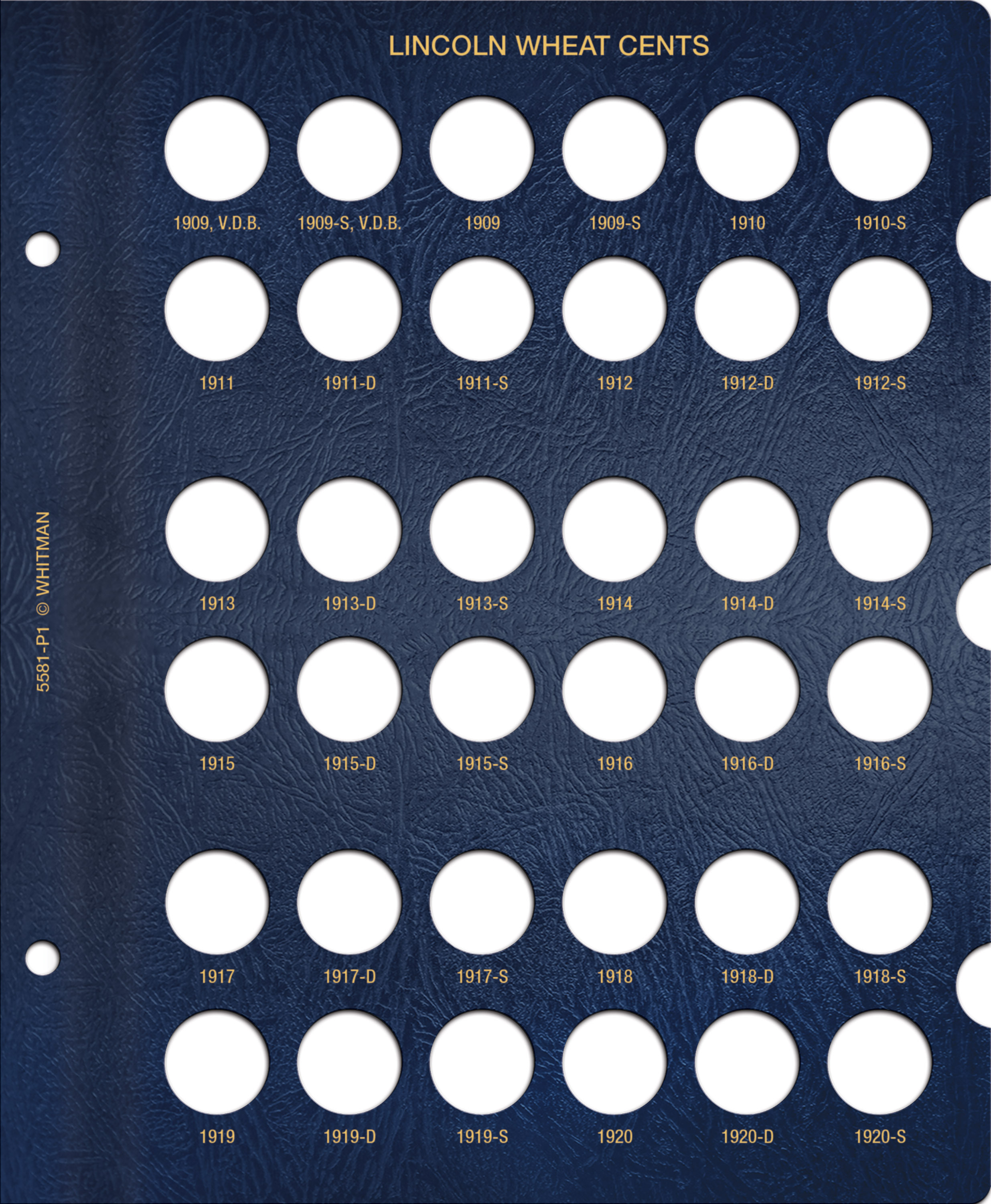Whitman Classic® Coin Album – Lincoln Wheat Cents: 1909-1958 (P, D, & S mints)