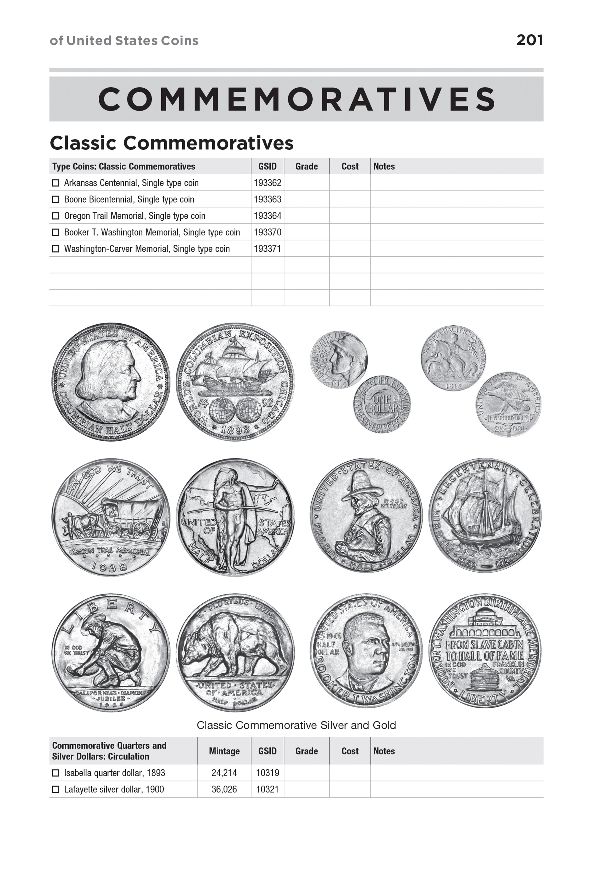 Check List & Records: Check List and Record Book of United States Coins