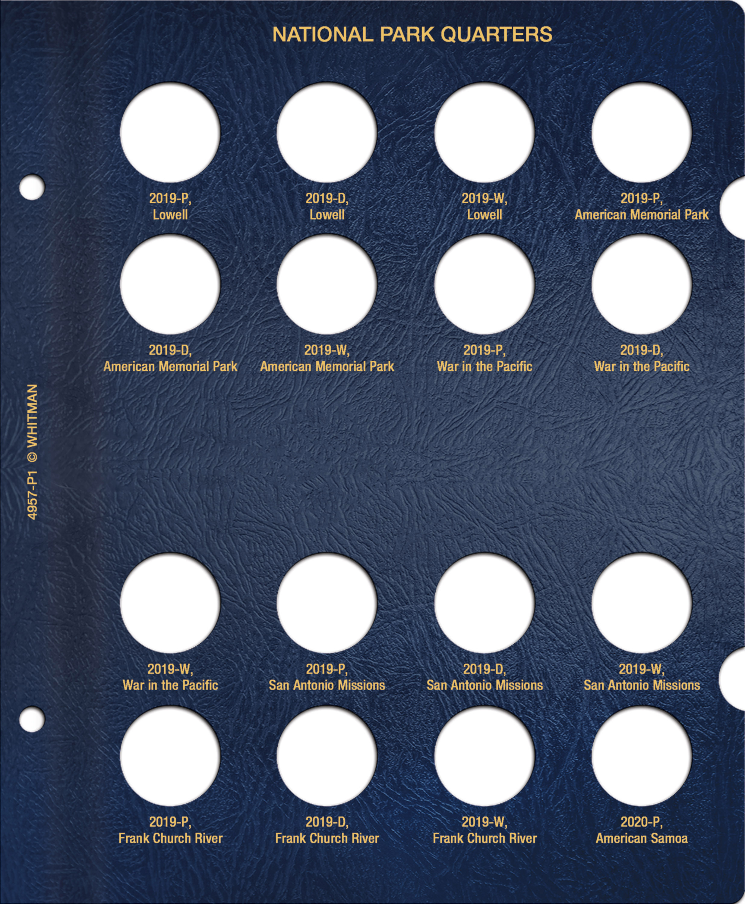 Whitman Classic® Coin Album – National Park Quarters: 2019-2021 (P, D, & W Mints)