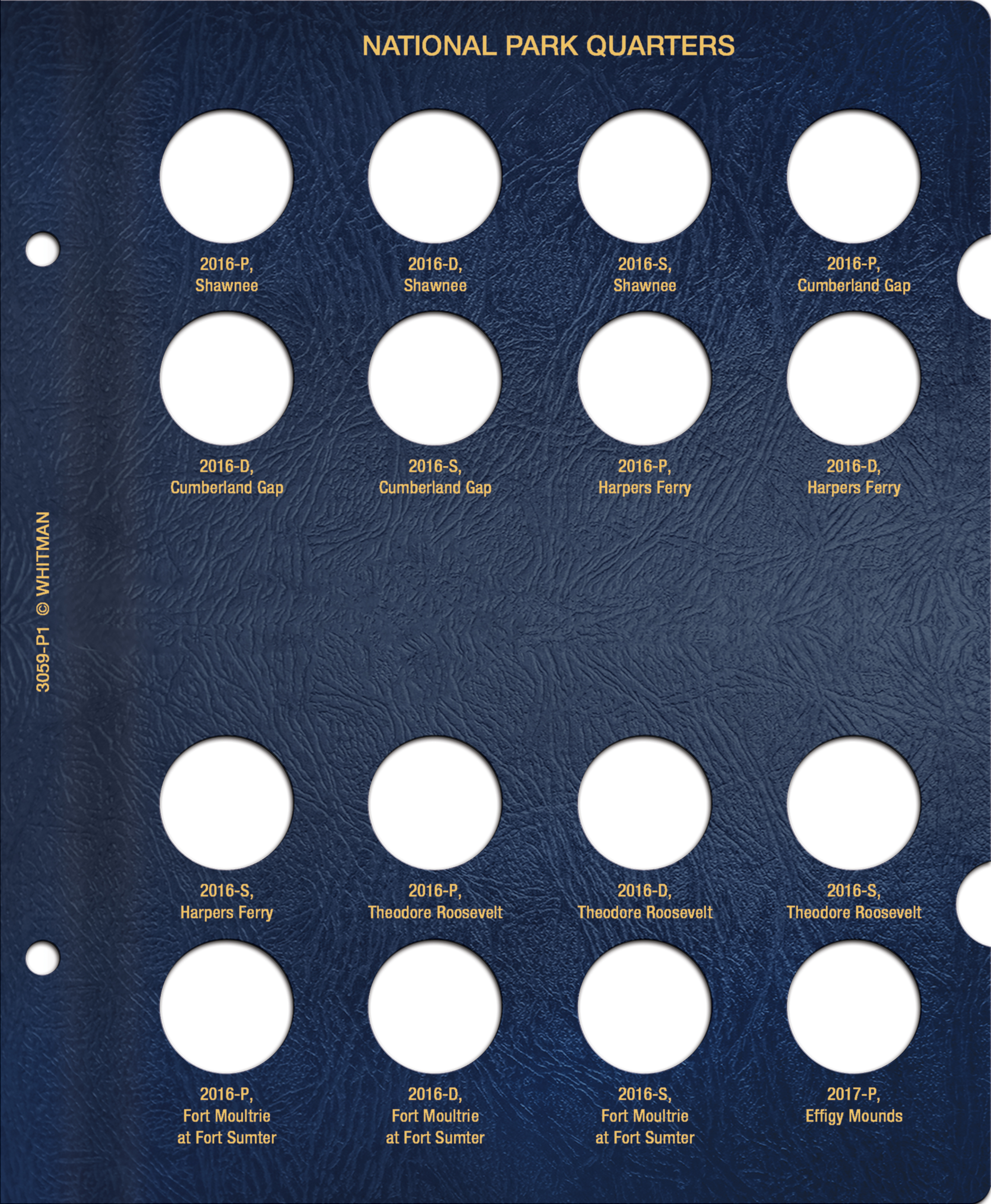 Whitman Classic® Coin Album – National Park Quarters Volume #2: 2016-2021 (P, D, & S Mints)
