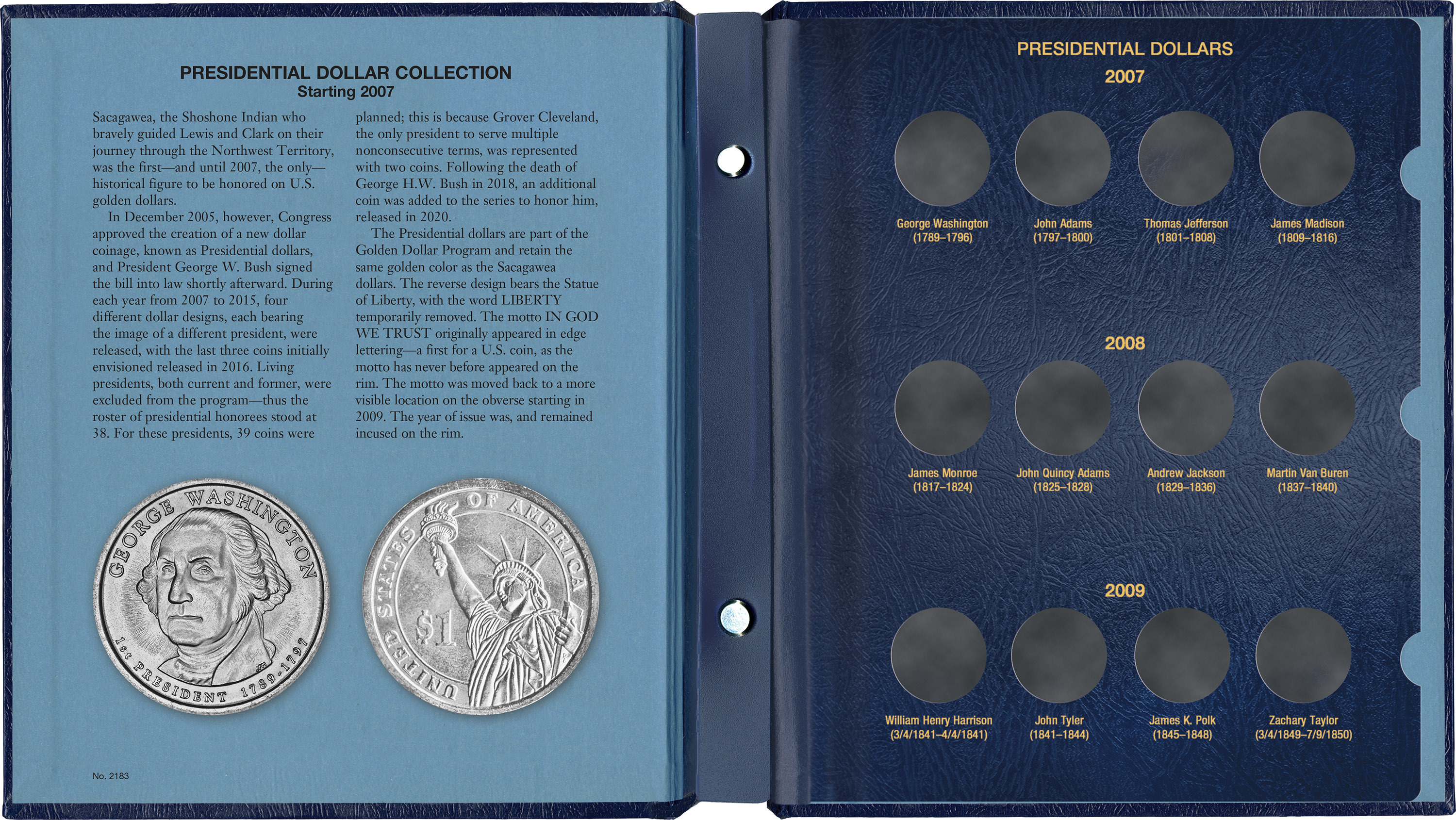 Whitman Classic® Coin Album – Presidential Dollars: Starting 2007 (Single Mint)