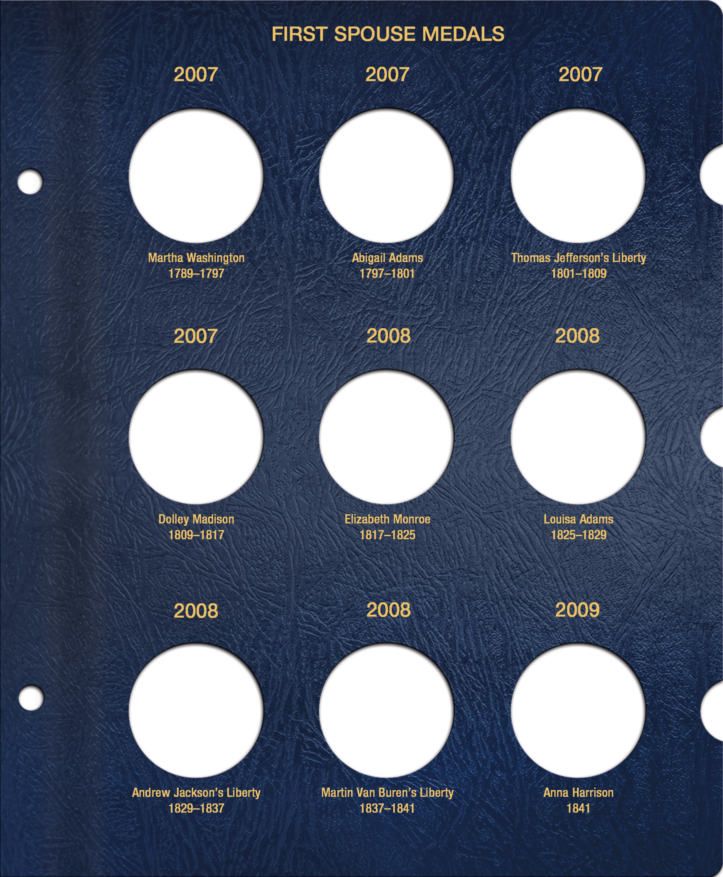 Whitman Classic® Coin Album – Presidential First Spouse Medals: 2007-2016