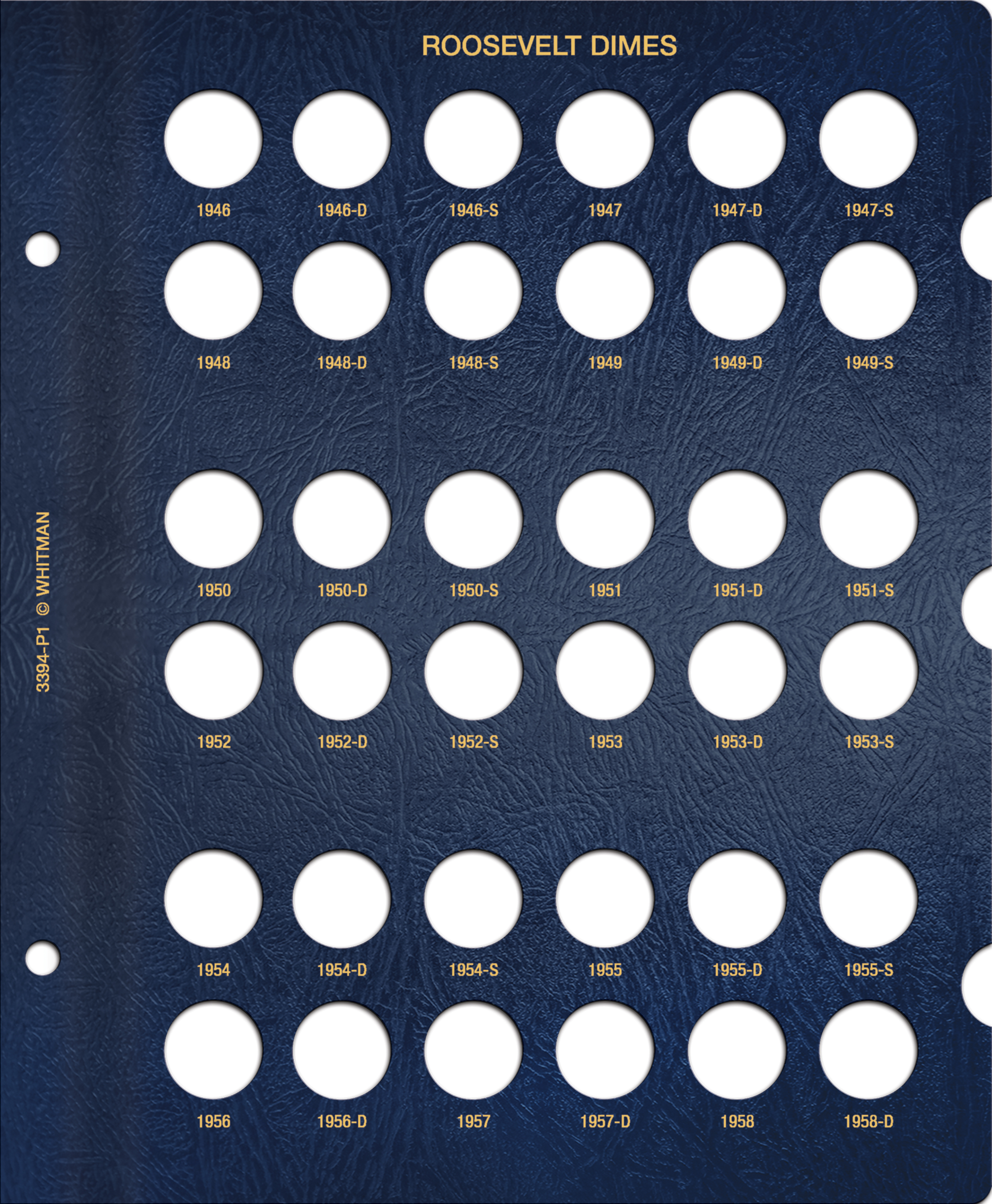 Whitman Classic® Coin Album – Roosevelt Dimes Volume #1: 1946-2022 (P, D, & S Mints)
