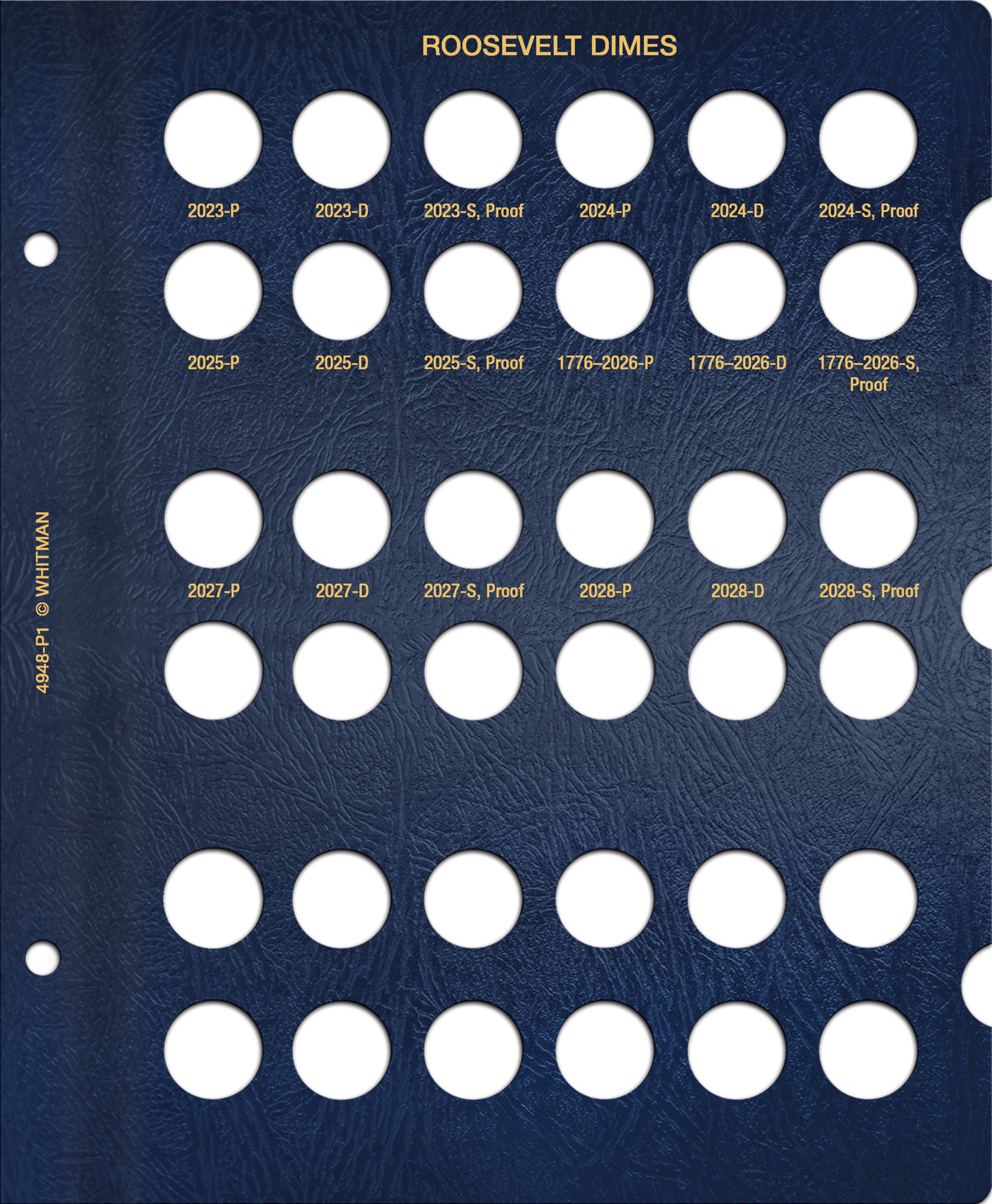 Whitman Classic® Coin Album – Roosevelt Dimes Volume #2: Starting 2023 (P, D, & S Mints)