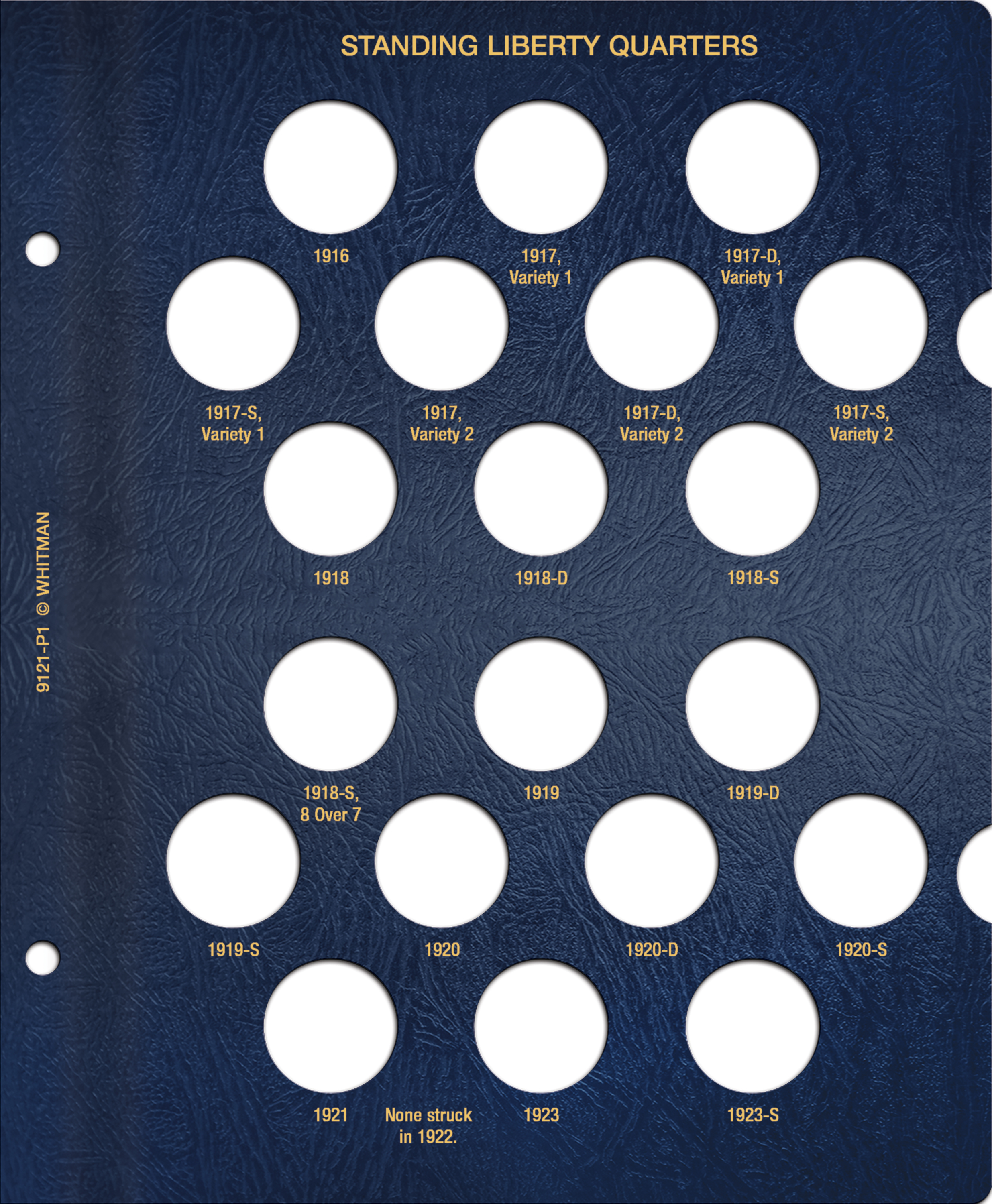 Whitman Classic® Coin Album – Standing Liberty Quarters: 1916-1930 (P, D, & S Mints)