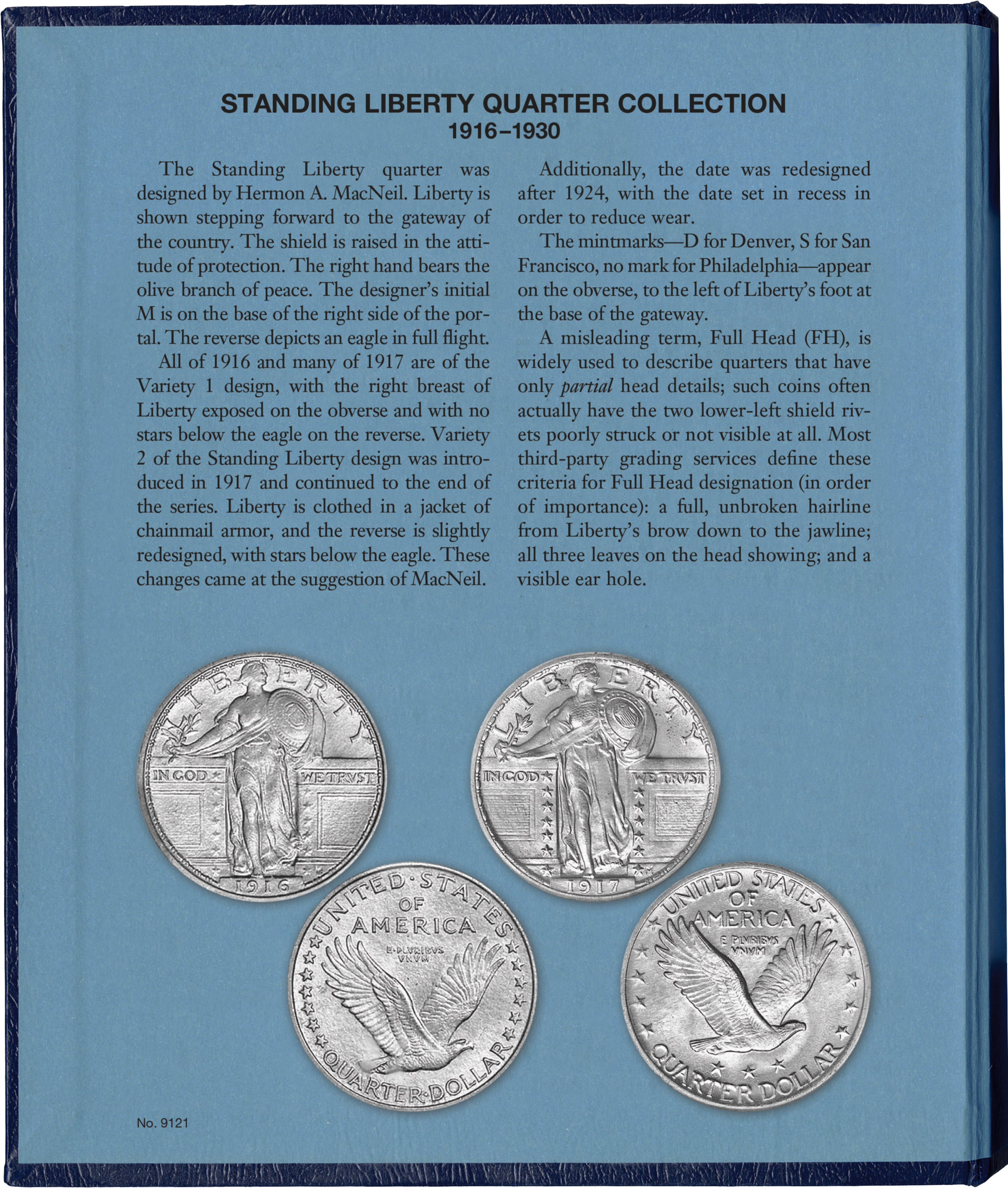 Whitman Classic® Coin Album – Standing Liberty Quarters: 1916-1930 (P, D, & S Mints)