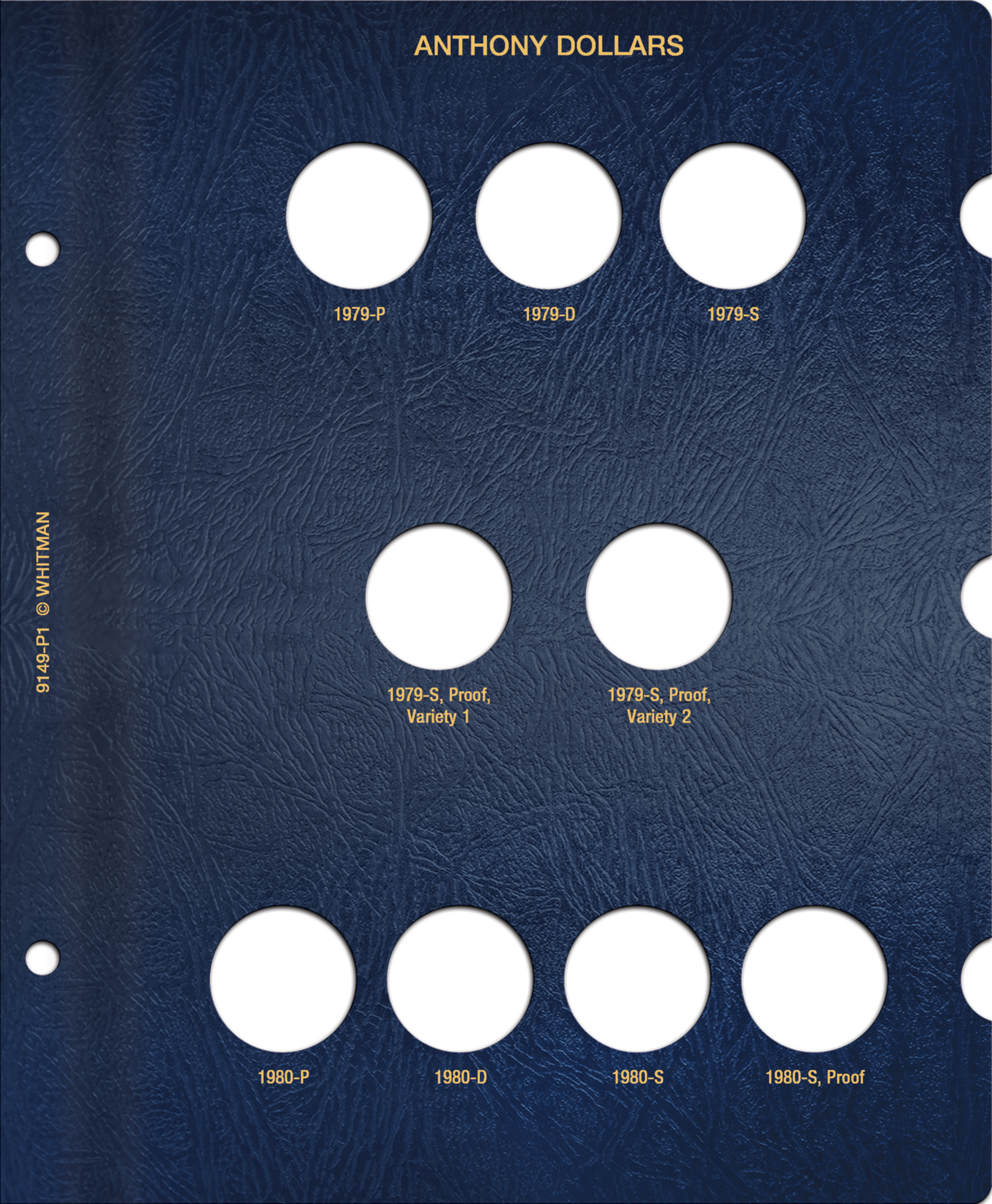 Whitman Classic® Coin Album – Susan B. Anthony Dollars: 1979-1999 (P, D, and S Mints)