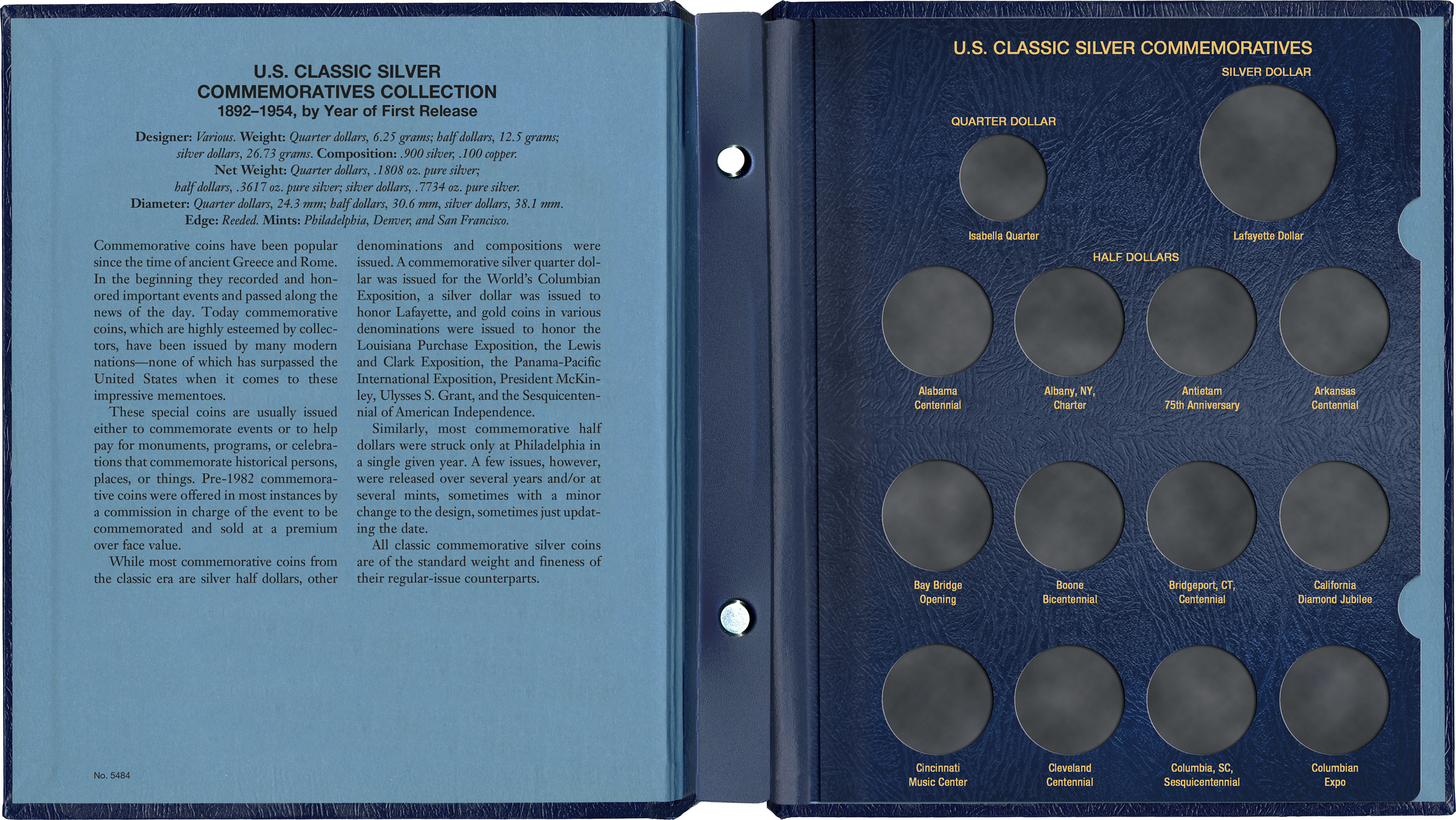 Whitman Classic® Coin Album – U.S. Classic Silver Commemoratives: 1892-1954