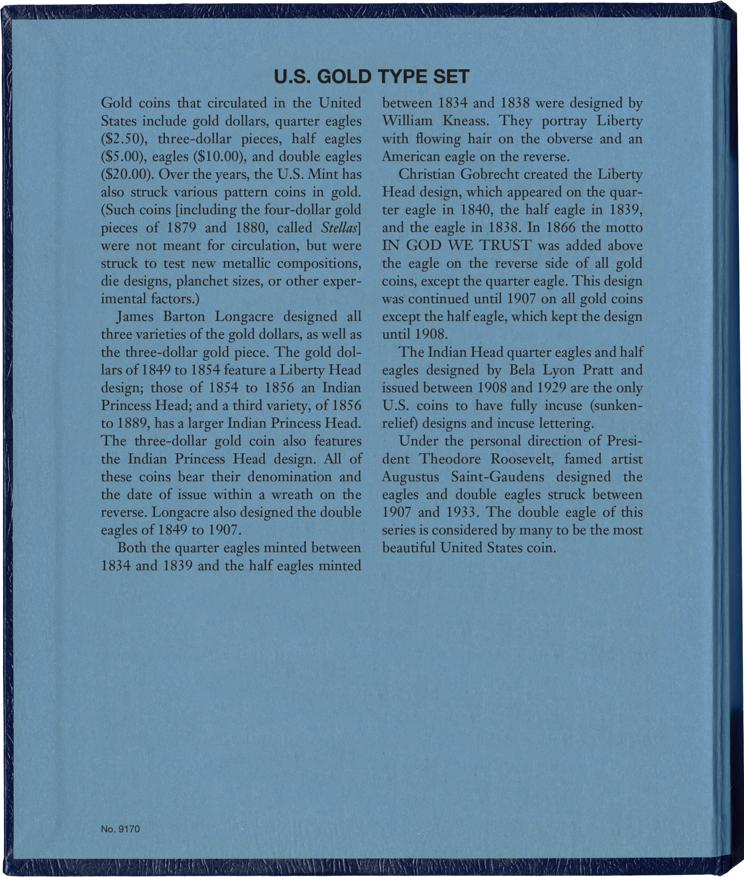 Whitman Classic® Coin Album – U.S. Gold Coin Type Set