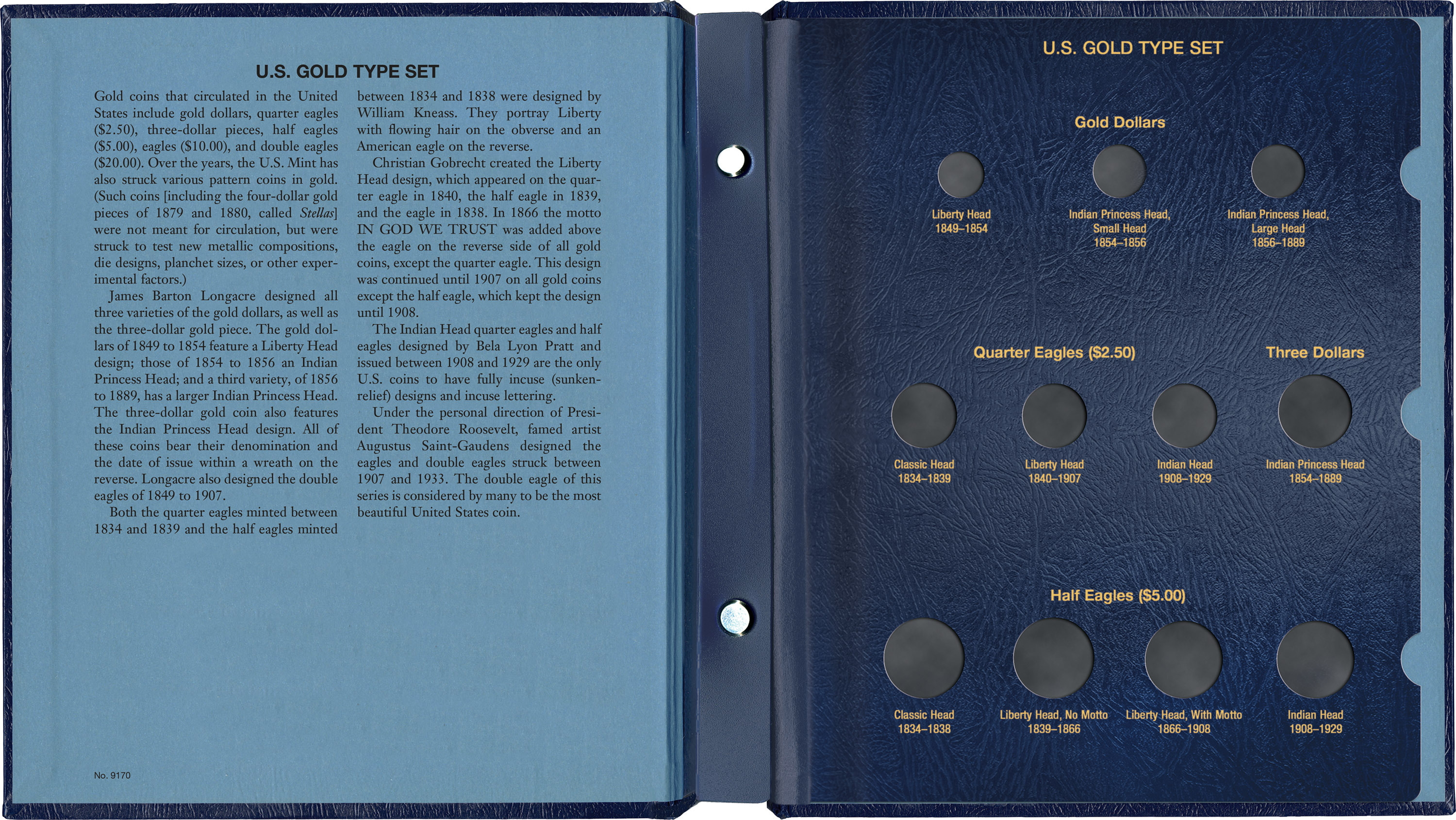 Whitman Classic® Coin Album – U.S. Gold Coin Type Set