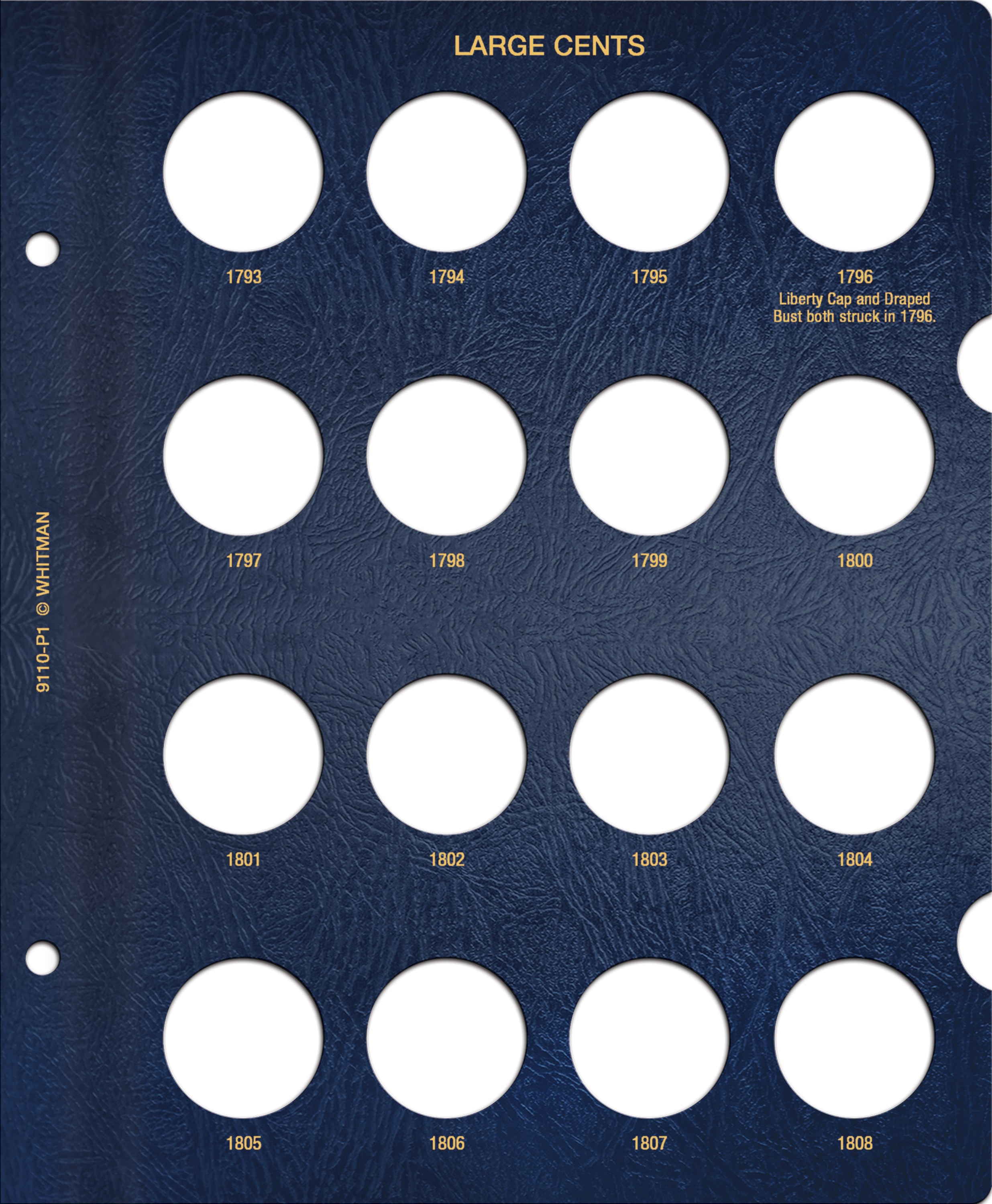 Whitman Classic® Coin Album – U.S. Large Cents: 1793-1857 (P Mint)