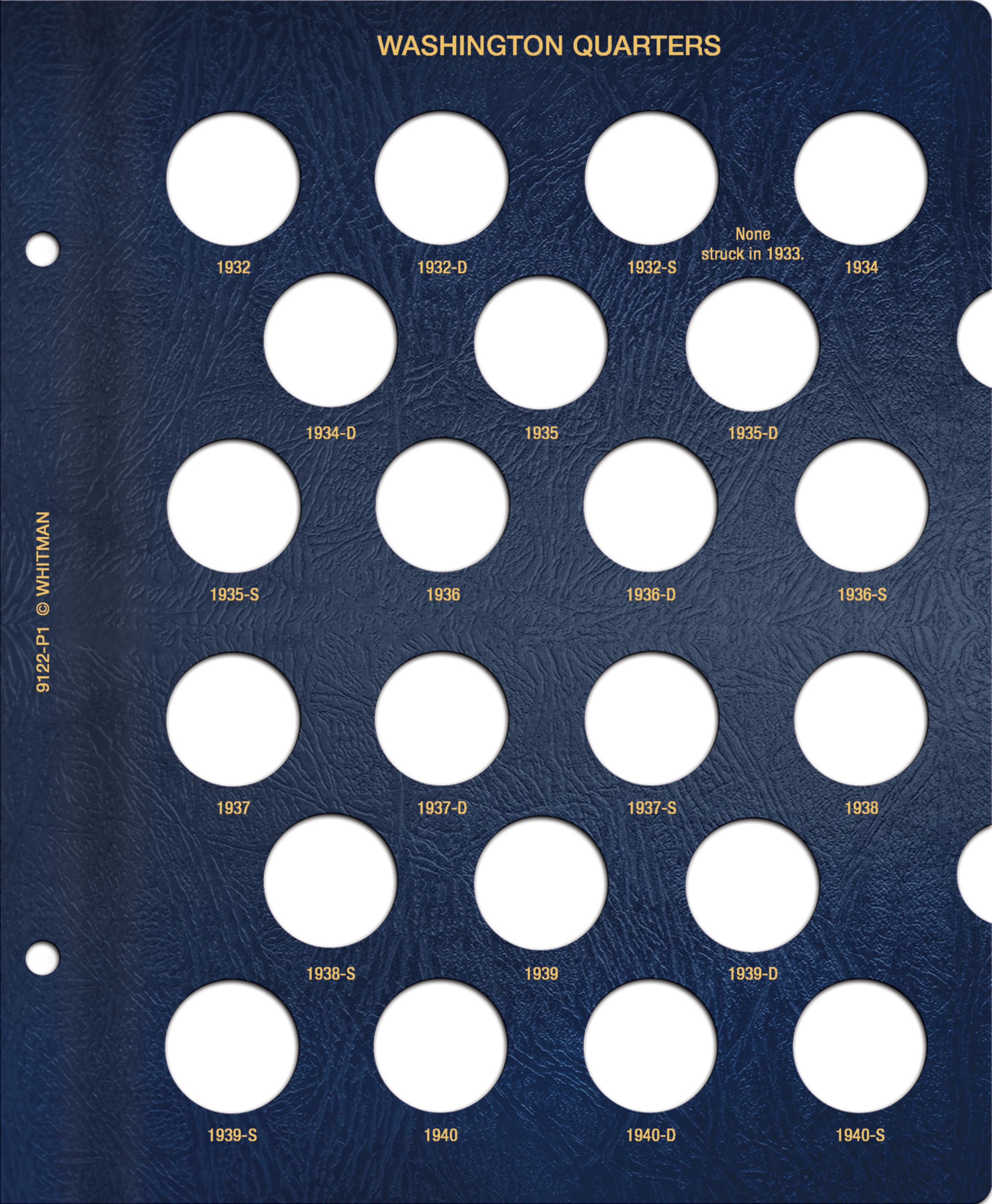 Whitman Classic® Coin Album – Washington Quarters Volume #1: 1932-1990 (P, D, & S Mints)