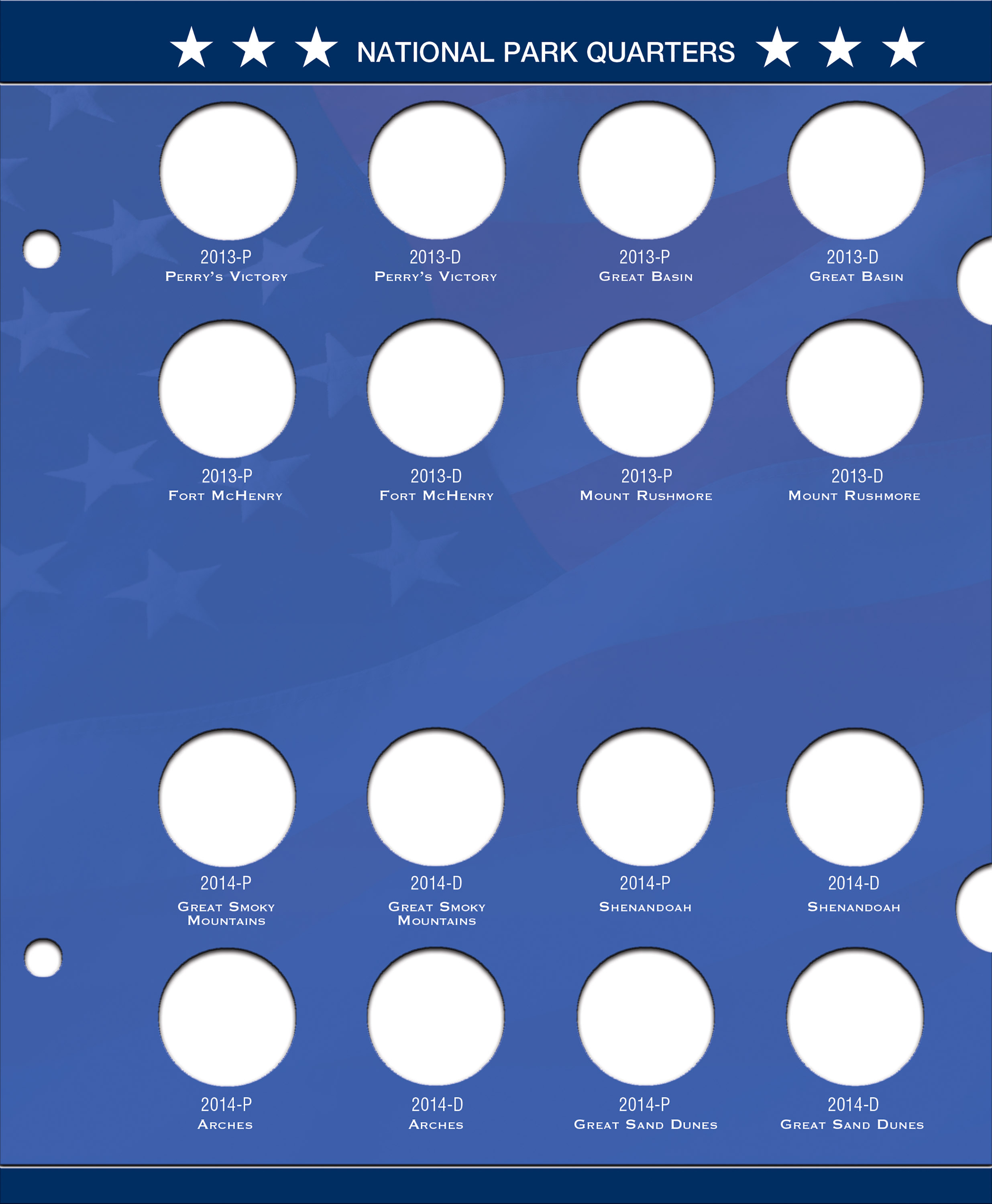 Whitman Classic® Collector’s Edition Coin Album – National Park Quarters: 2010-2021 (P & D Mints)