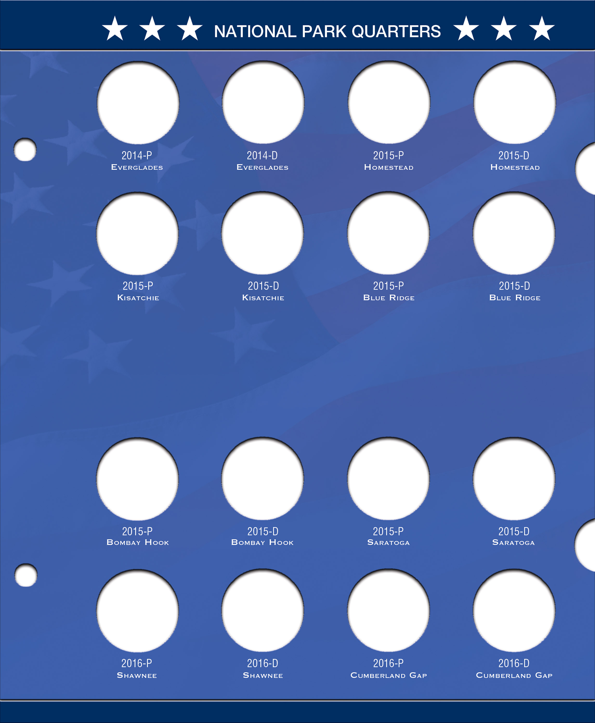 Whitman Classic® Collector’s Edition Coin Album – National Park Quarters: 2010-2021 (P & D Mints)