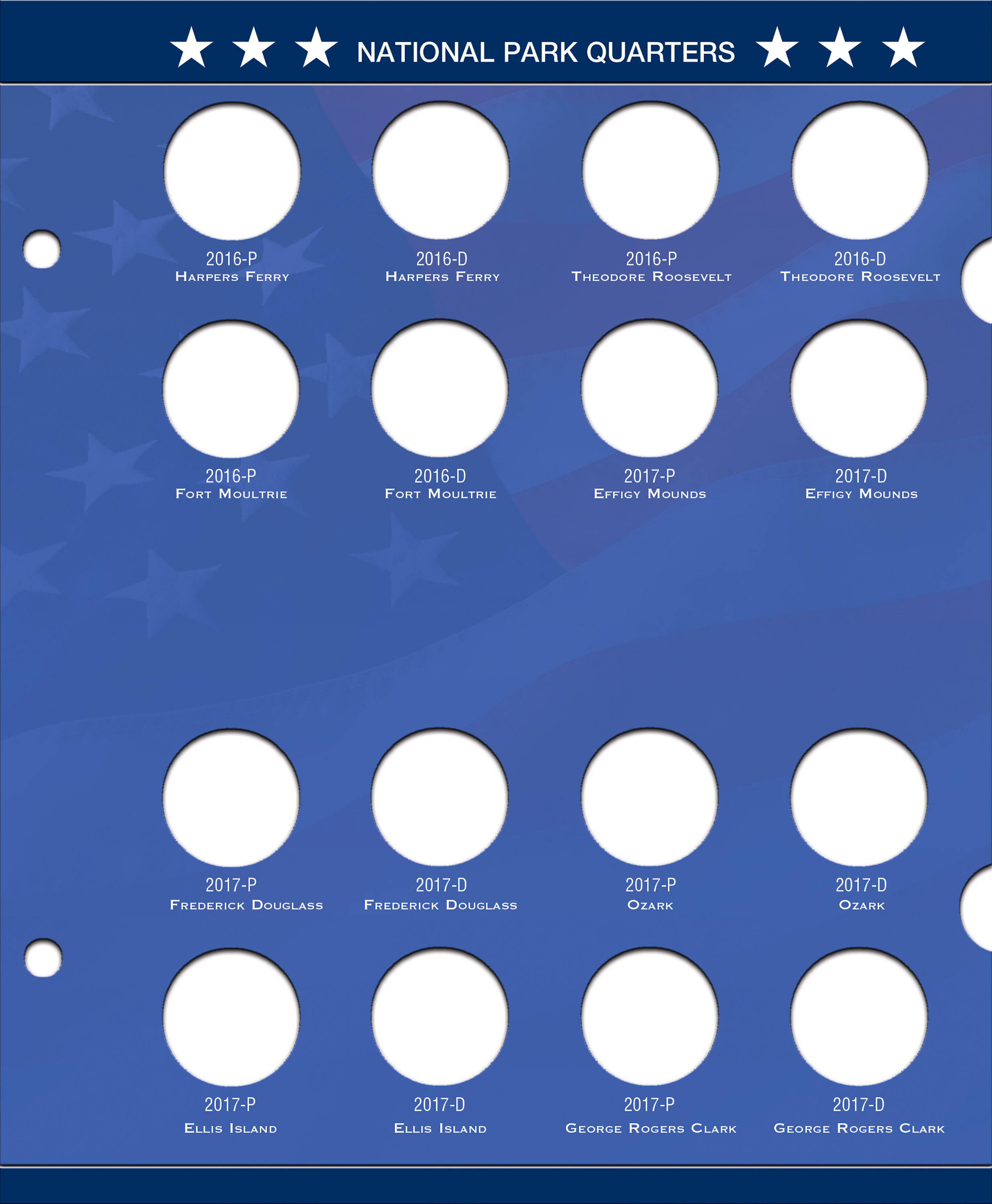 Whitman Classic® Collector’s Edition Coin Album – National Park Quarters: 2010-2021 (P & D Mints)