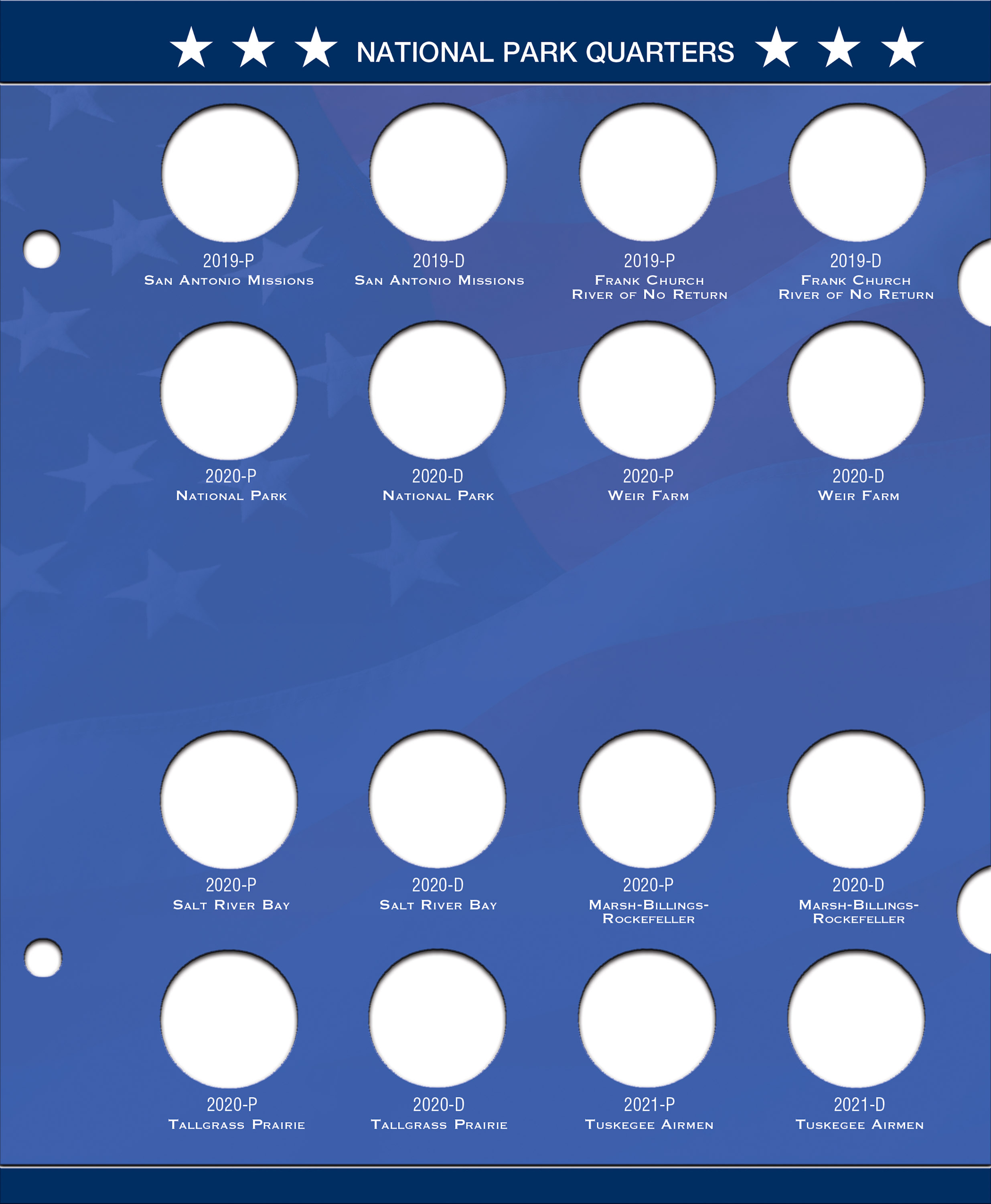 Whitman Classic® Collector’s Edition Coin Album – National Park Quarters: 2010-2021 (P & D Mints)