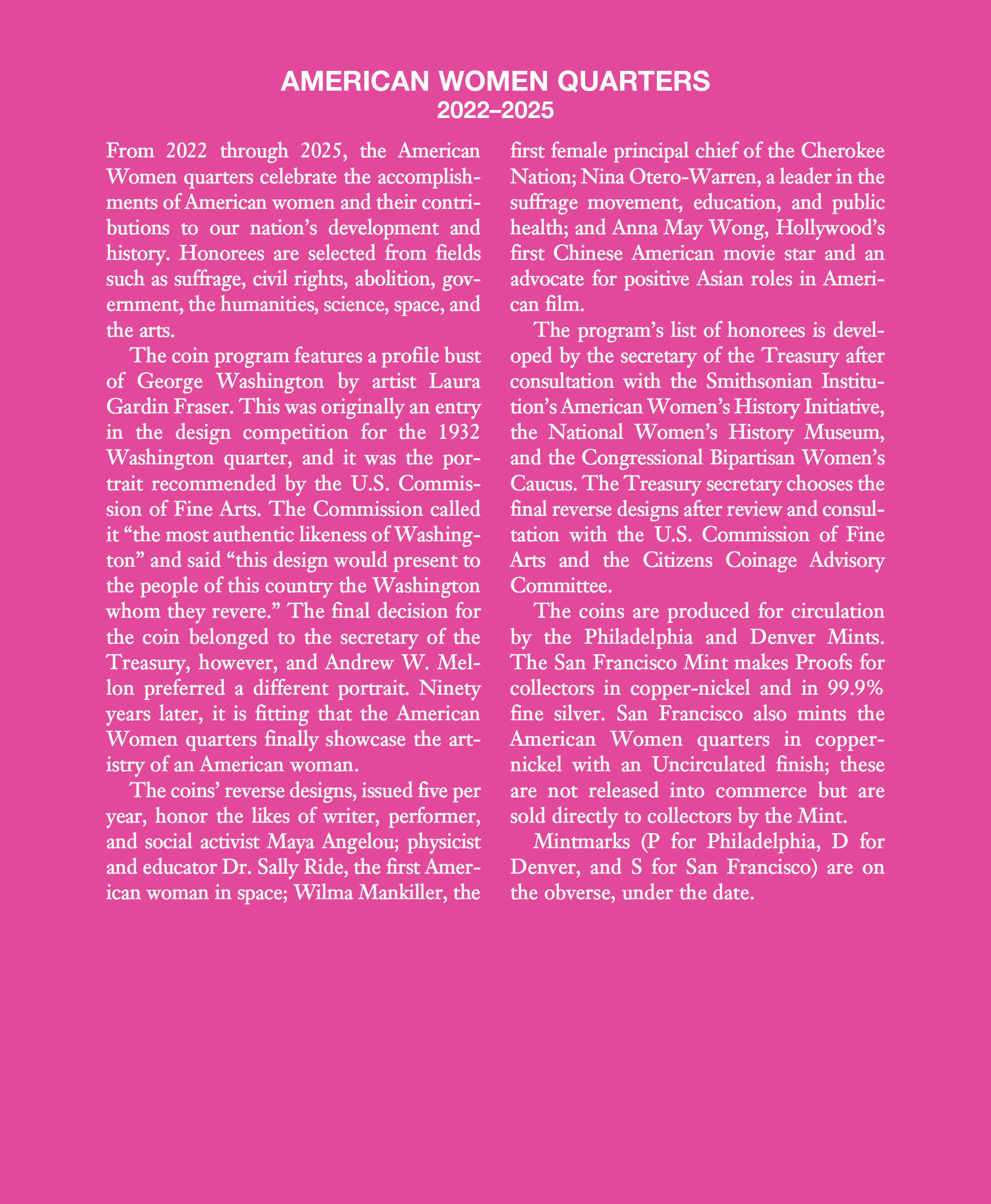 Whitman Classic® Limited Edition Coin Album for Susan G. Komen® – American Women Quarters: 2022-2025 (P & D Mints)