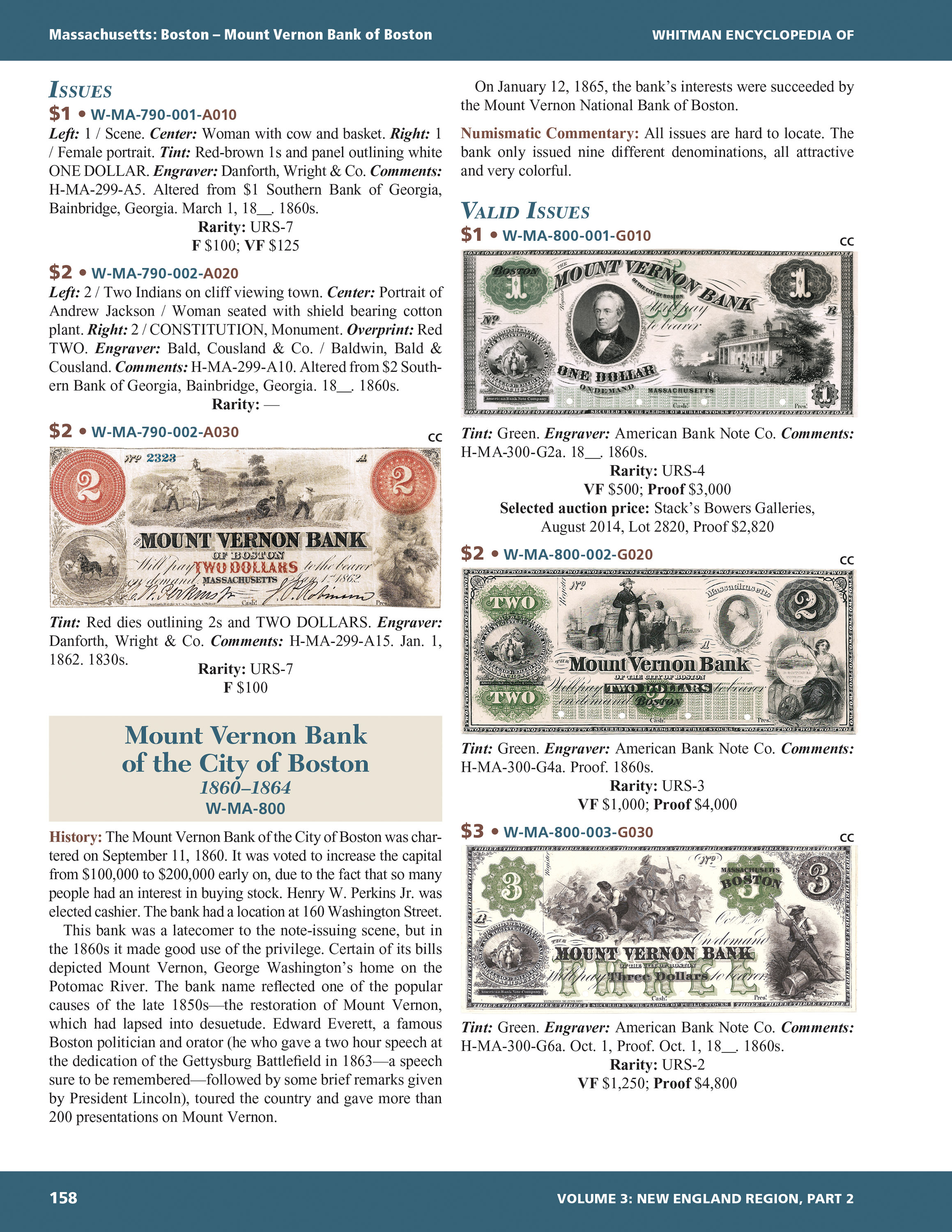 Whitman Encyclopedias: Whitman Encyclopedia Obsolete Paper Money, Volume 3 – New England, Part 2 Massachusetts