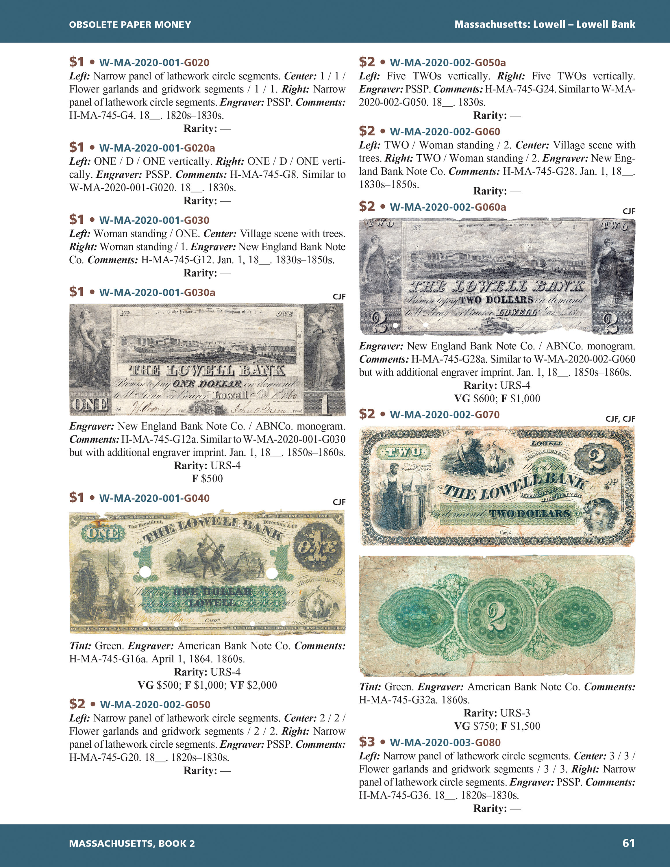 Whitman Encyclopedias: Whitman Encyclopedia of Obsolete Paper Money Volume 4 – New England, Part 2, Book 2 – Massachusetts cont’d