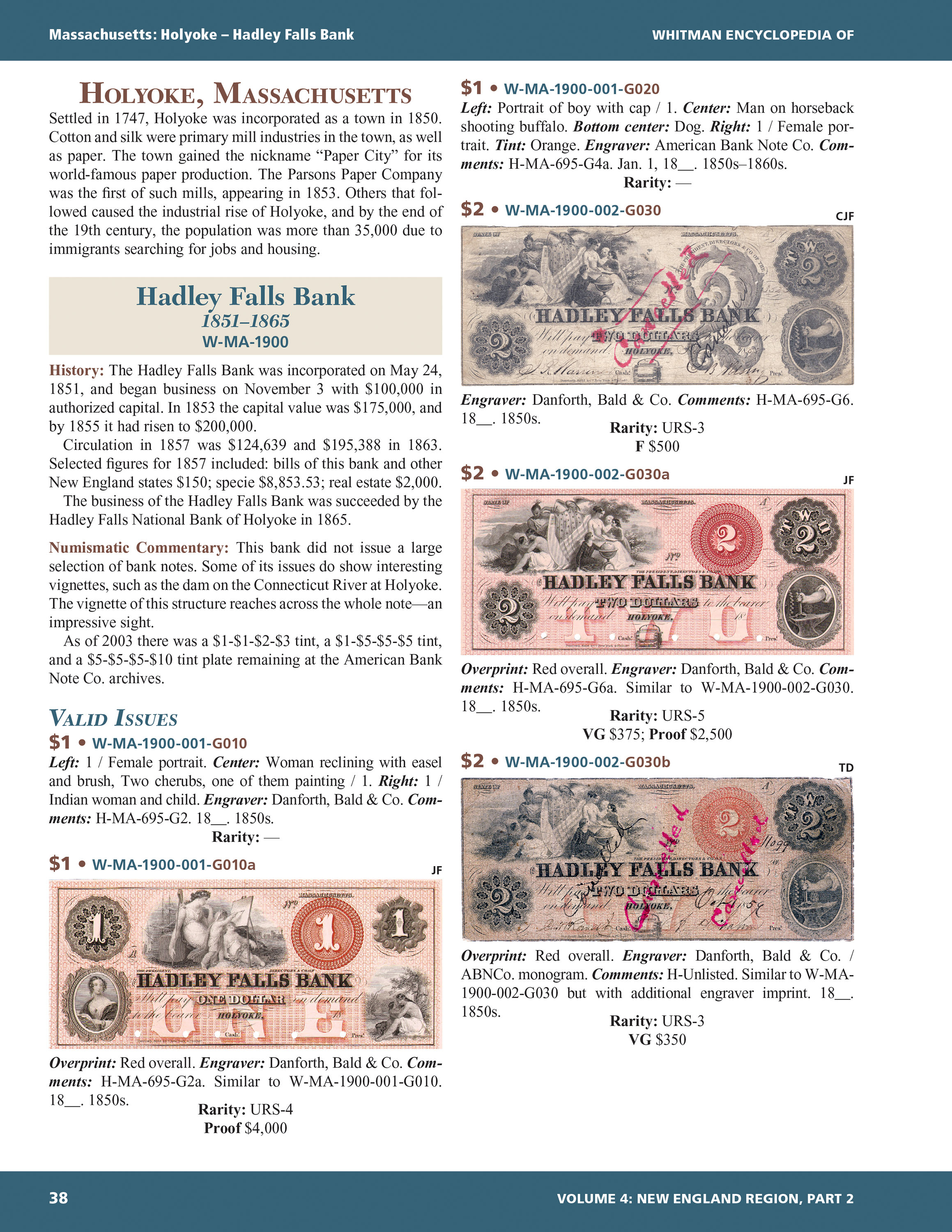 Whitman Encyclopedias: Whitman Encyclopedia of Obsolete Paper Money Volume 4 – New England, Part 2, Book 2 – Massachusetts cont’d