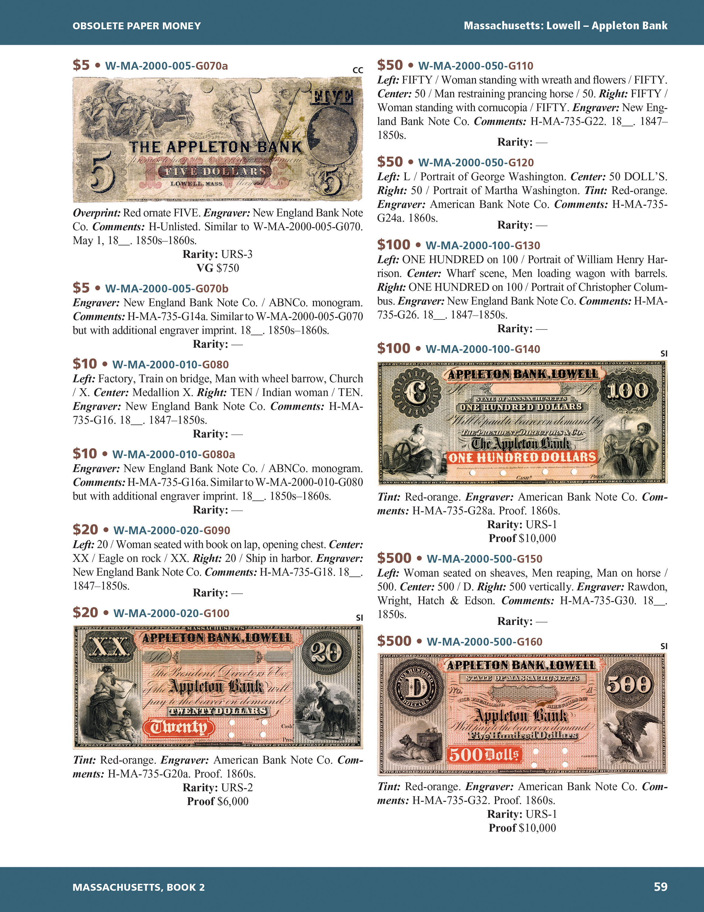 Whitman Encyclopedias: Whitman Encyclopedia of Obsolete Paper Money Volume 4 – New England, Part 2, Book 2 – Massachusetts cont’d