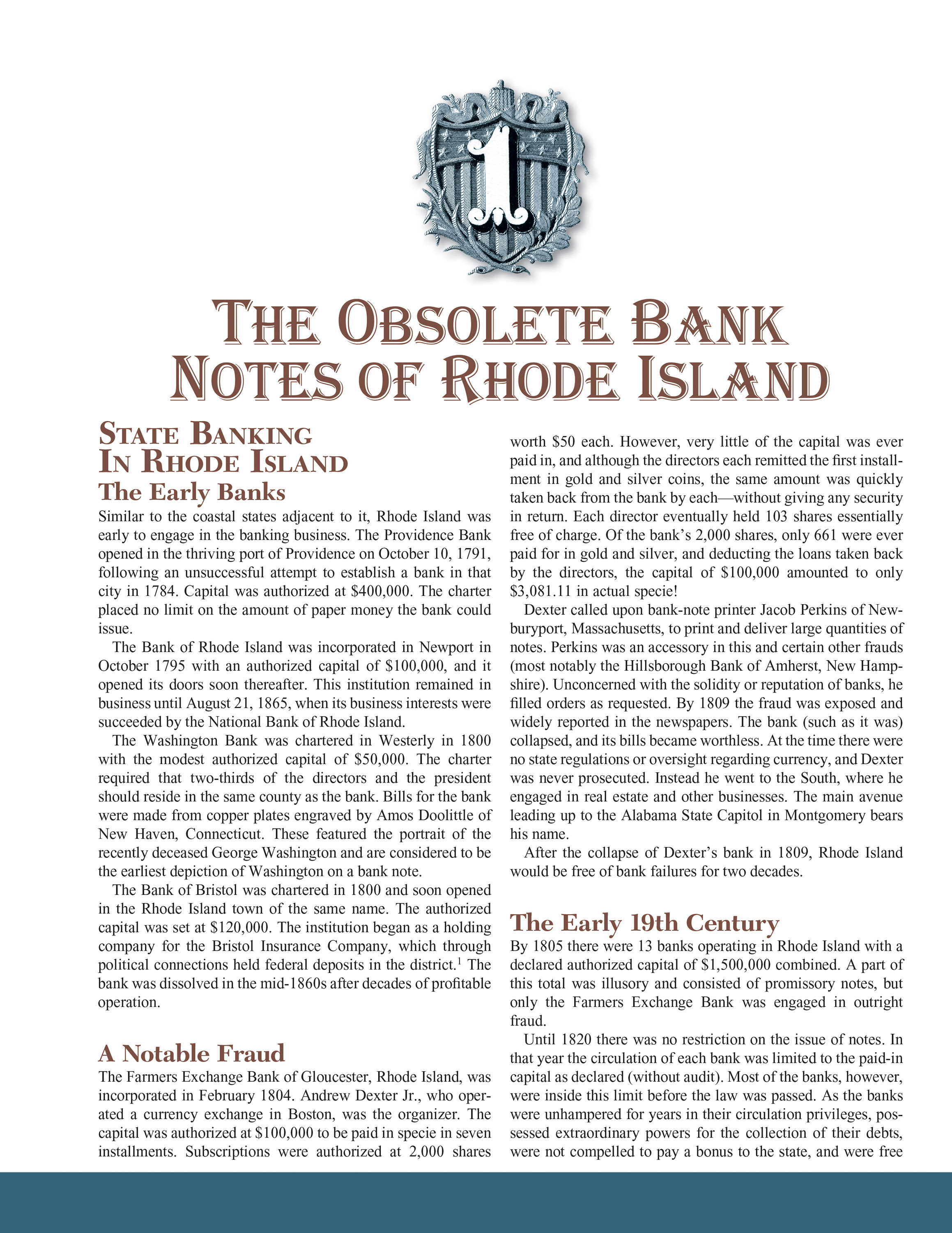 Whitman Encyclopedias: Whitman Encyclopedia of Obsolete Paper Money Volume 5 – New England, Part 3 – Rhode Island and Vermont