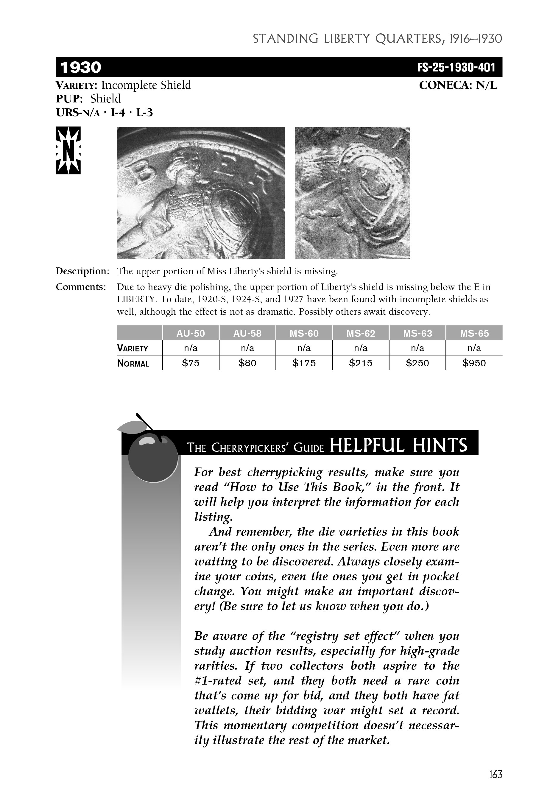 Cherrypickers’ Guide To Rare Die Varieties of United States Coins Volume 2 – Half Dimes through Quarters