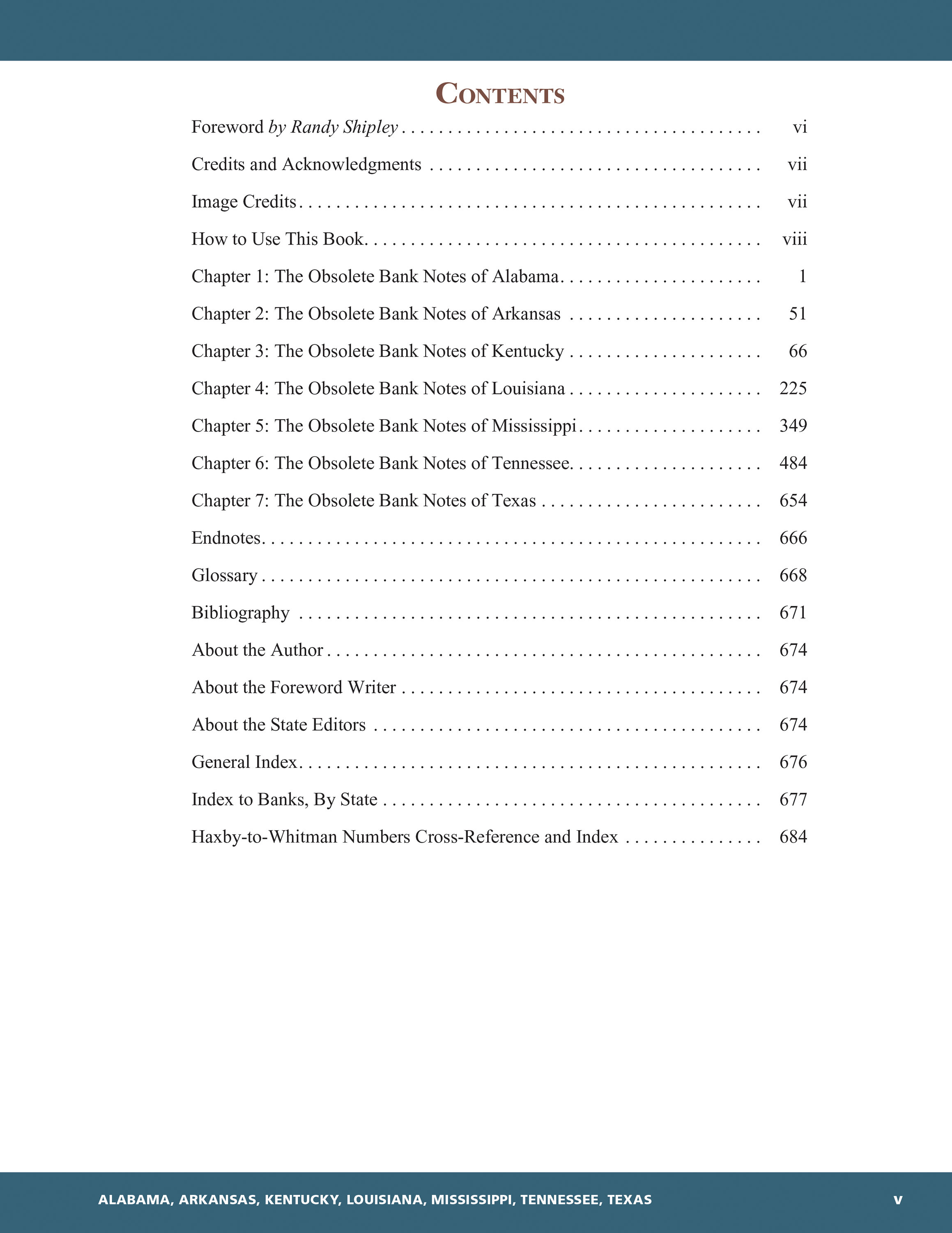 Whitman Encyclopedias: Whitman Encyclopedia of Obsolete Paper Money, Volume 7 – South Atlantic, Part 2 – Alabama, Arkansas, Kentucky, Louisiana, Mississippi, Tennessee, Texas