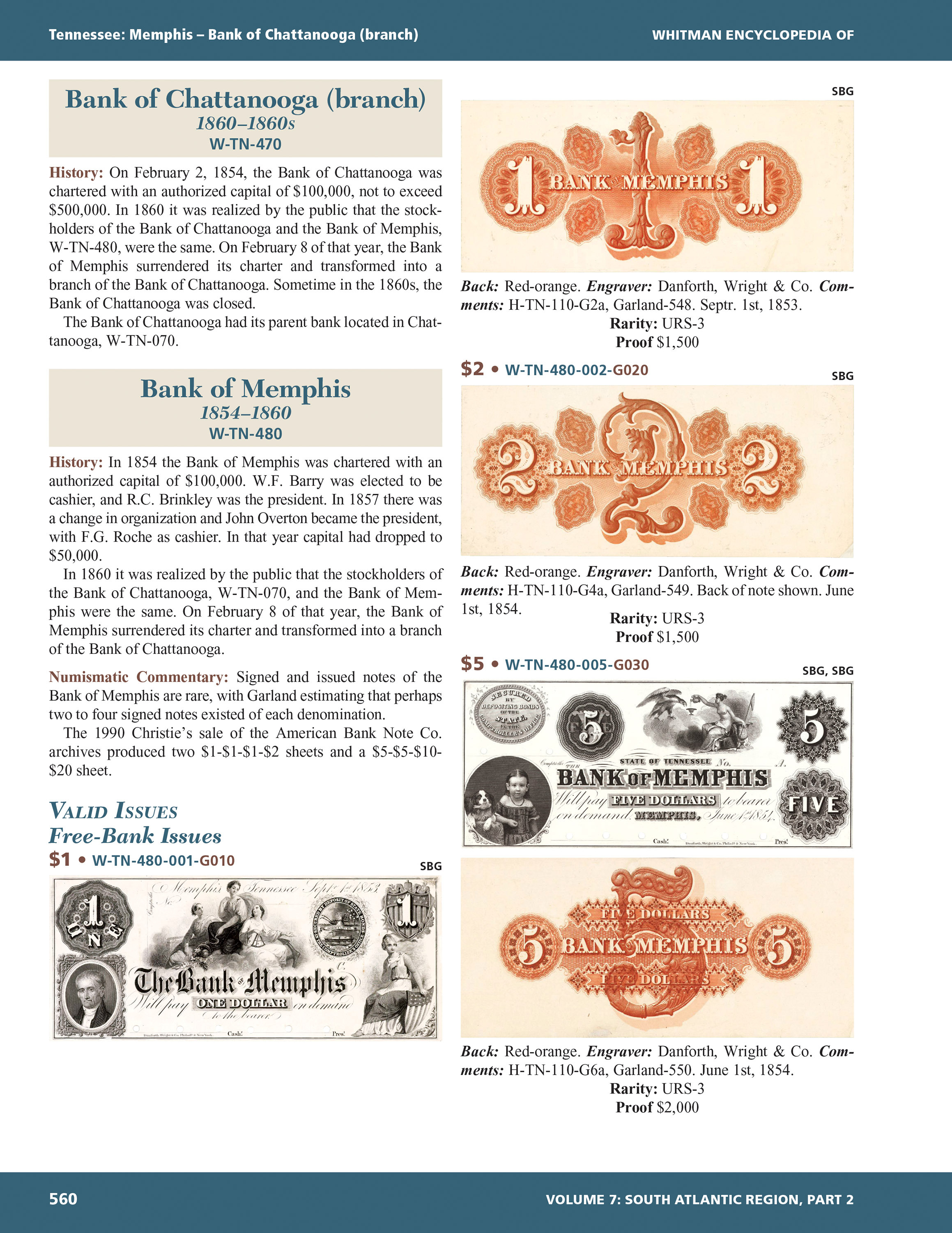 Whitman Encyclopedias: Whitman Encyclopedia of Obsolete Paper Money, Volume 7 – South Atlantic, Part 2 – Alabama, Arkansas, Kentucky, Louisiana, Mississippi, Tennessee, Texas