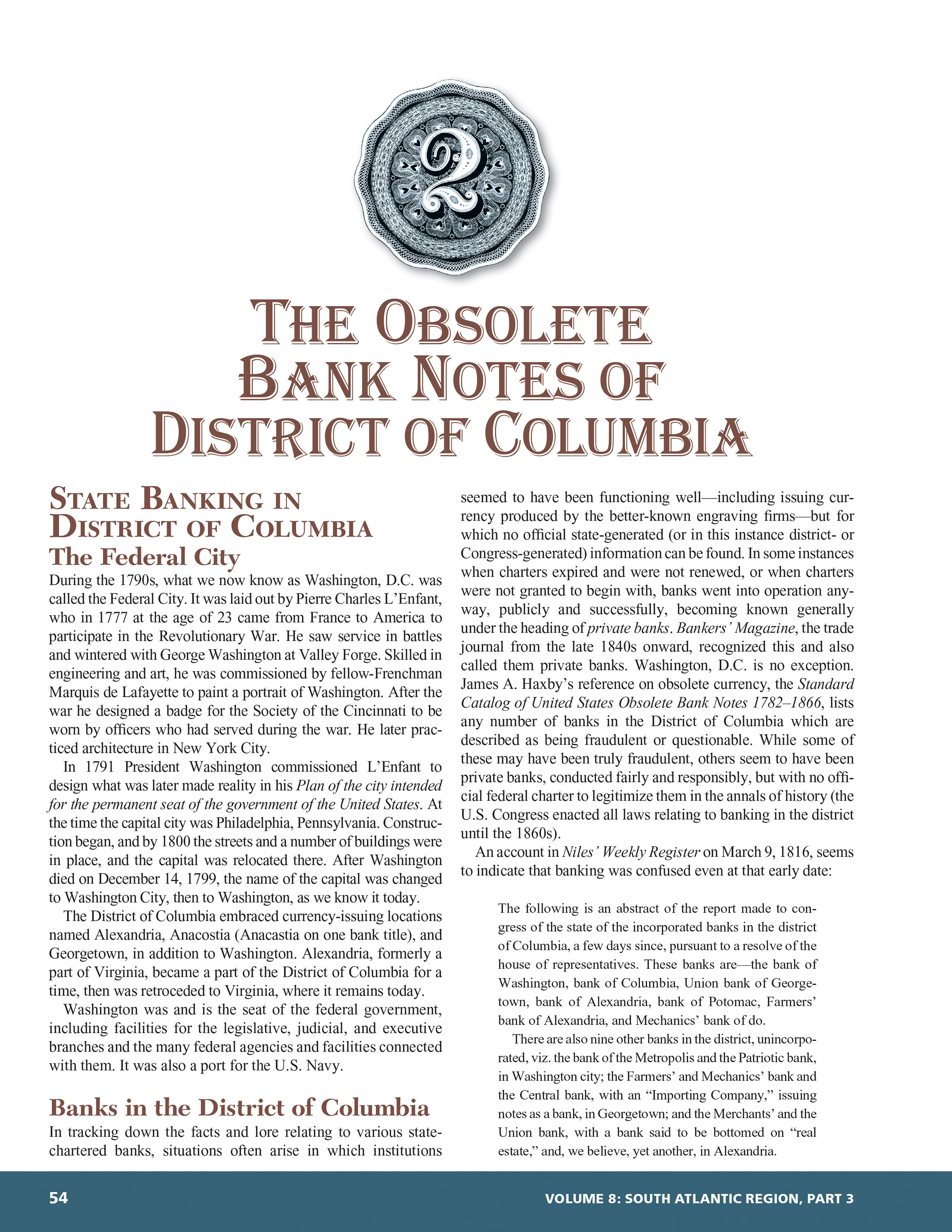 Whitman Encyclopedias: Whitman Encyclopedia of Obsolete Paper Money, Volume 8 – South Atlantic, Part 3 – Delaware, District of Columbia, Maryland, Virginia