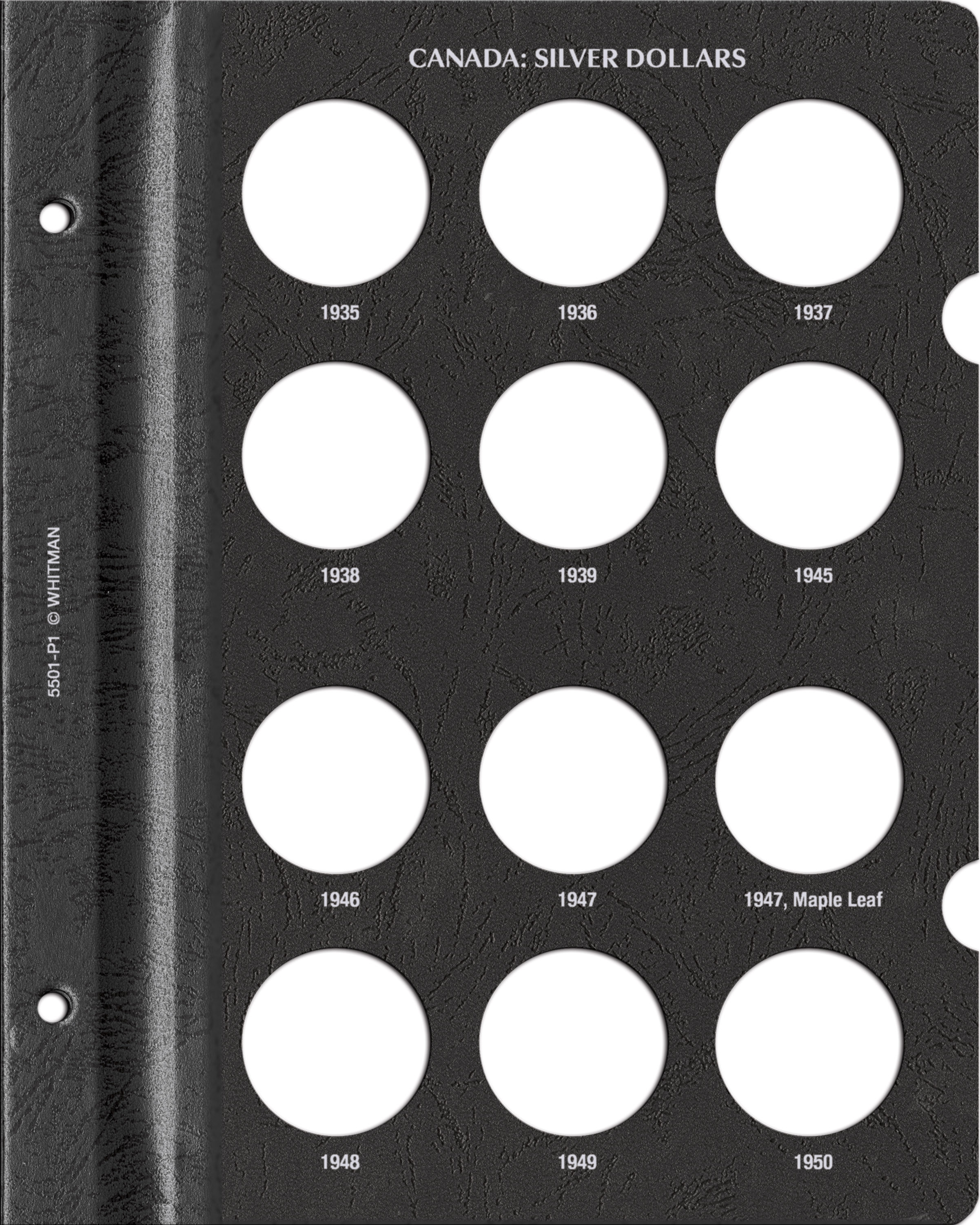 Whitman Prestige™ Coin Album – Canada Silver Dollars: 1935-1967 Date & Mintmark Set