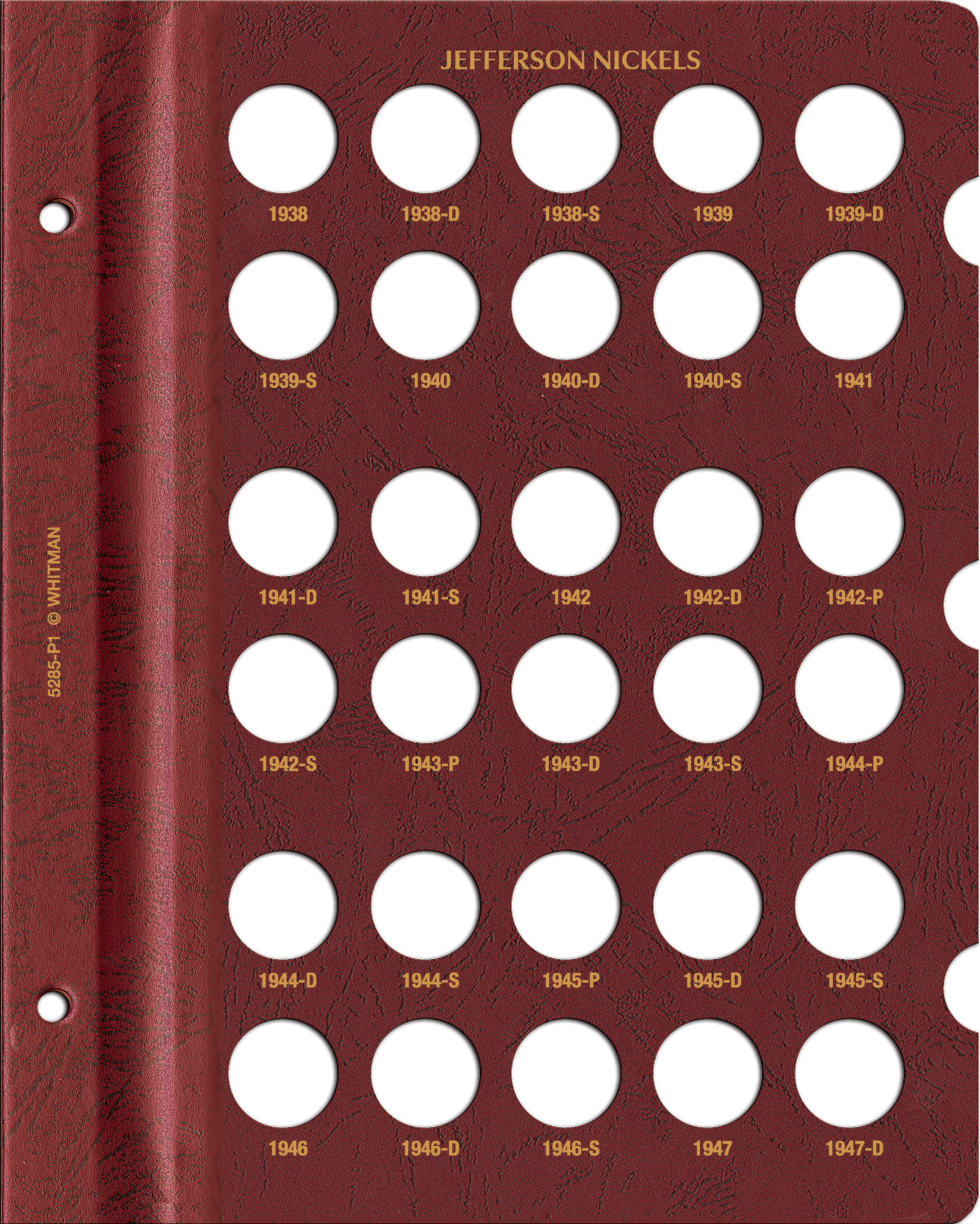 Whitman Prestige Coin Album – Jefferson Nickels: 1938-2003 Date & Mintmark Set