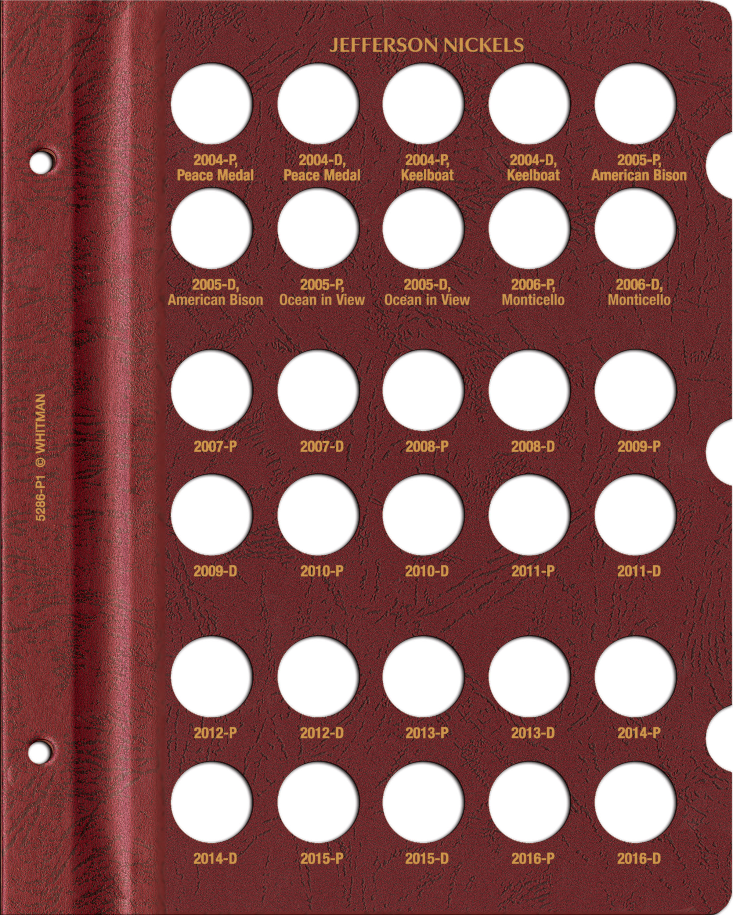 Whitman Prestige Coin Album – Jefferson Nickels: Starting 2004 Date & Mintmark Set