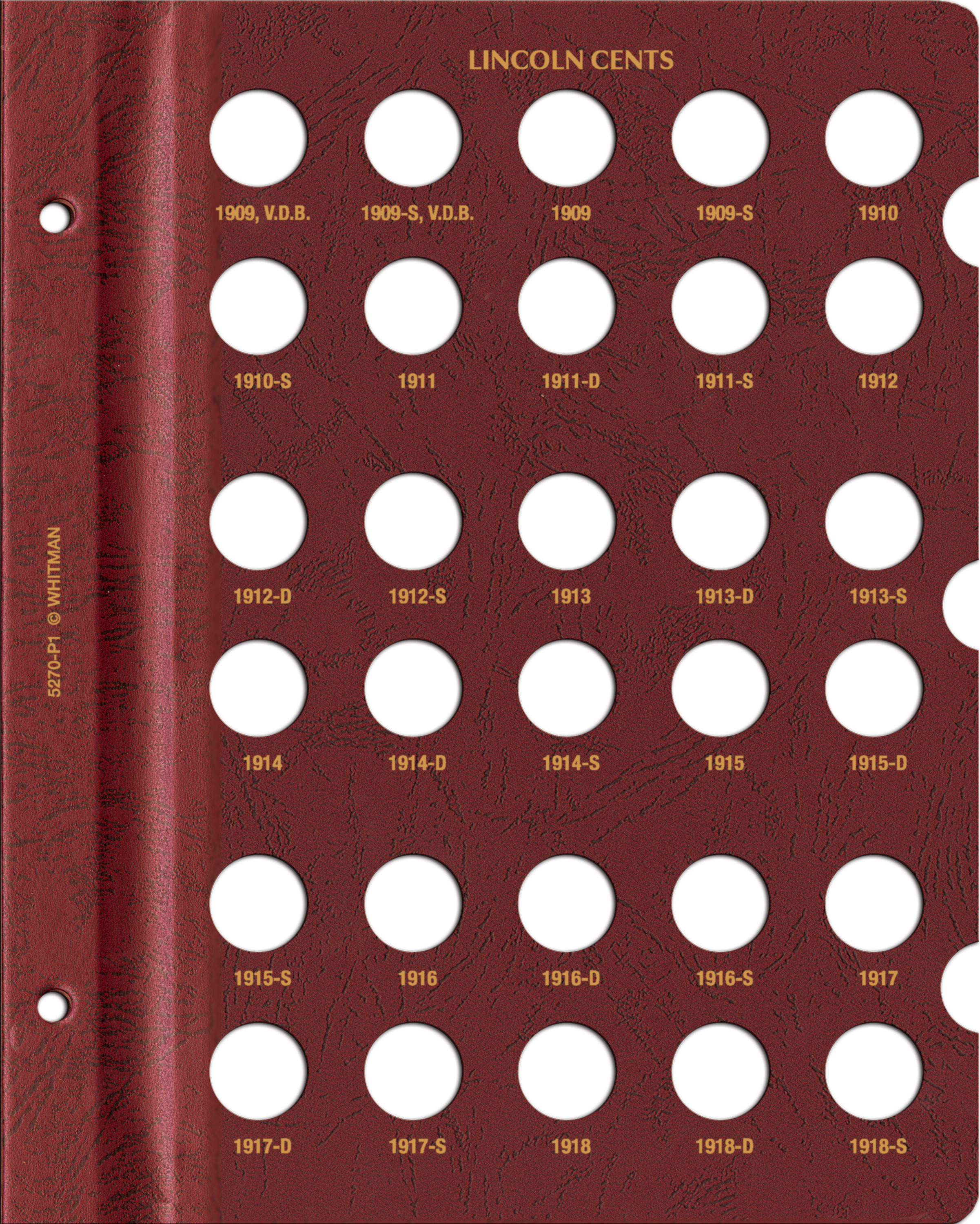 Whitman Prestige Coin Album – Lincoln Cents: 1909-1958 Date & Mintmark Set