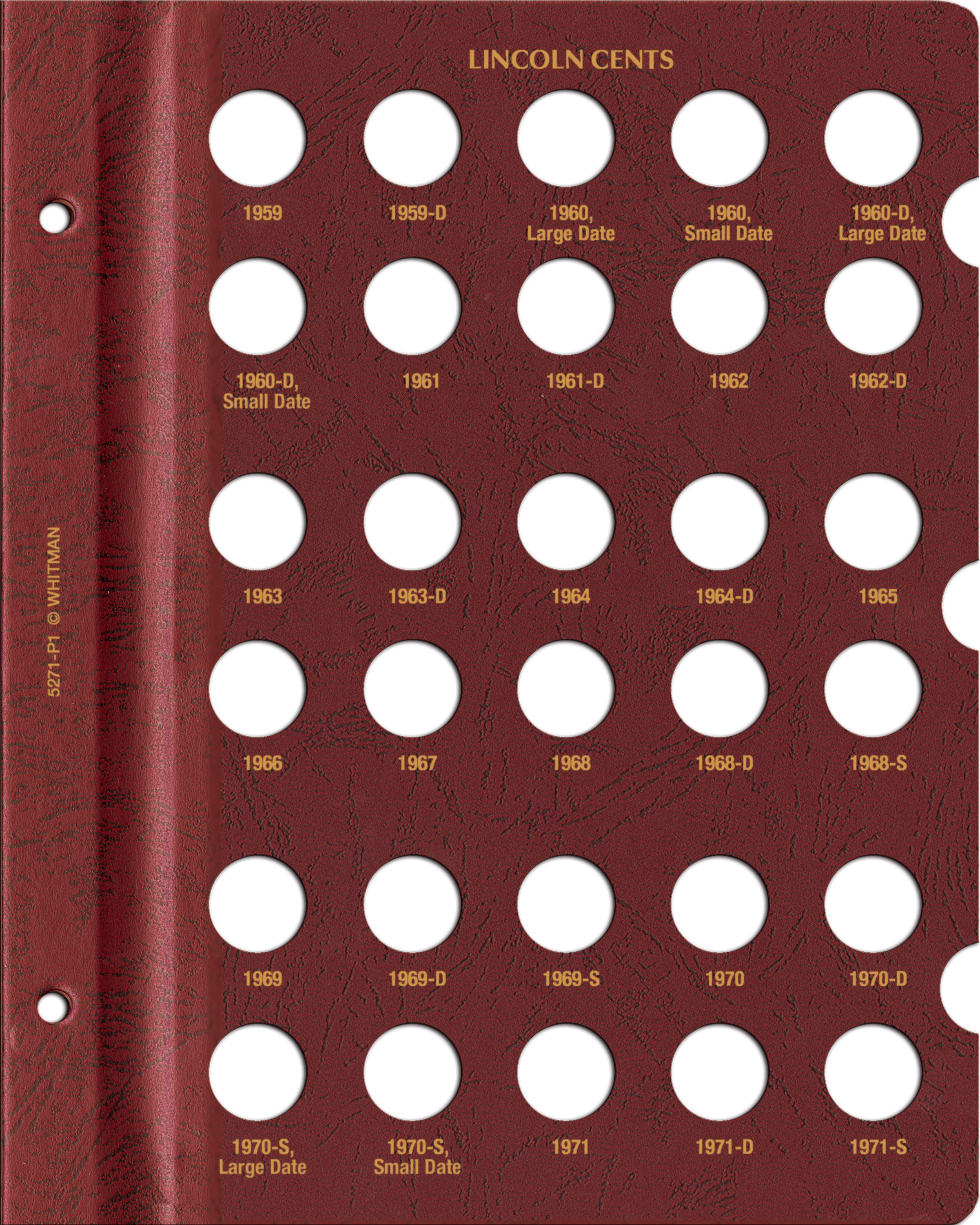Whitman Prestige™ Coin Album – Lincoln Cents: 1959-2008 Date & Mintmark Set
